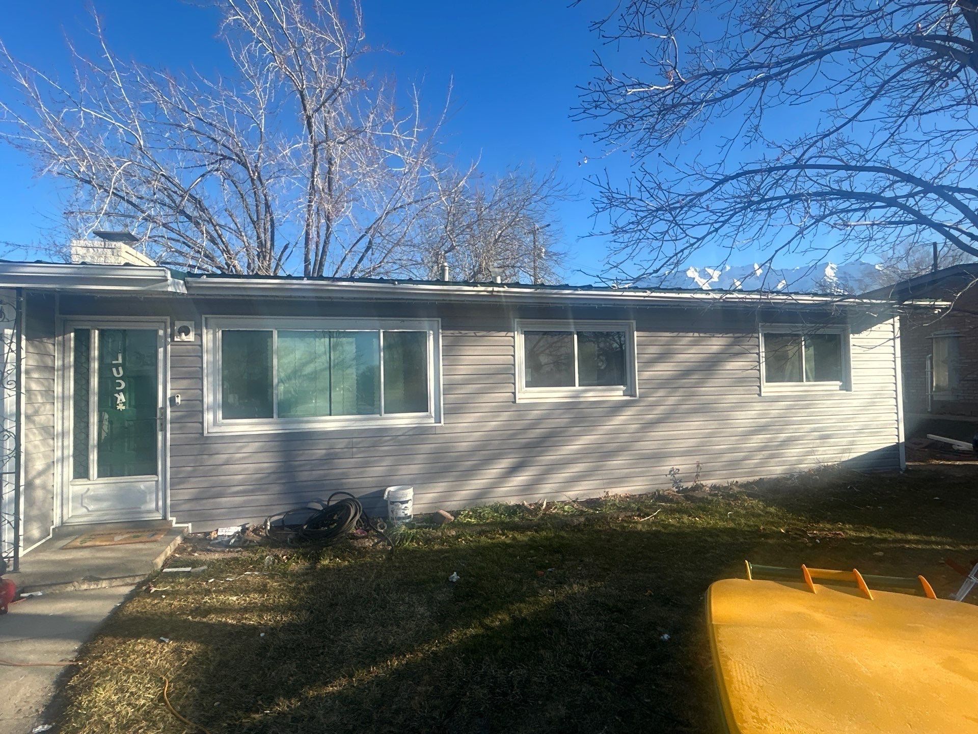 Orem | Elegant Aluminum-to-Vinyl Transformation | Harbor Grey & White by Ideal Siding Utah