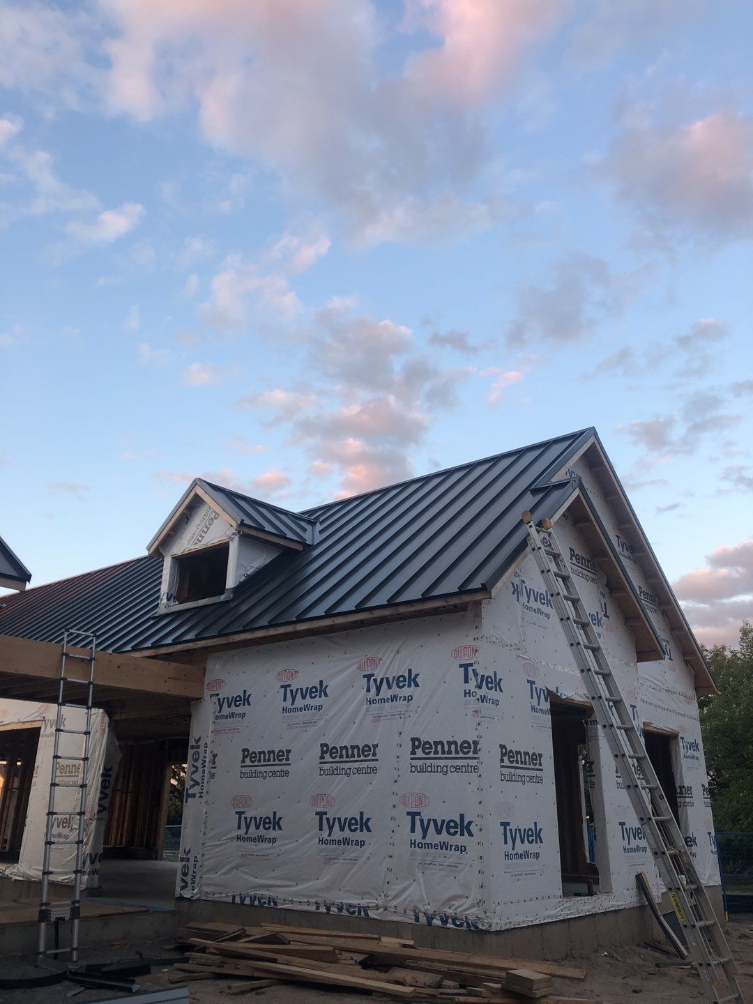 New Home Construction using 16" Standing Seam Panels by Jay Carter Roofing & Sheet Metal