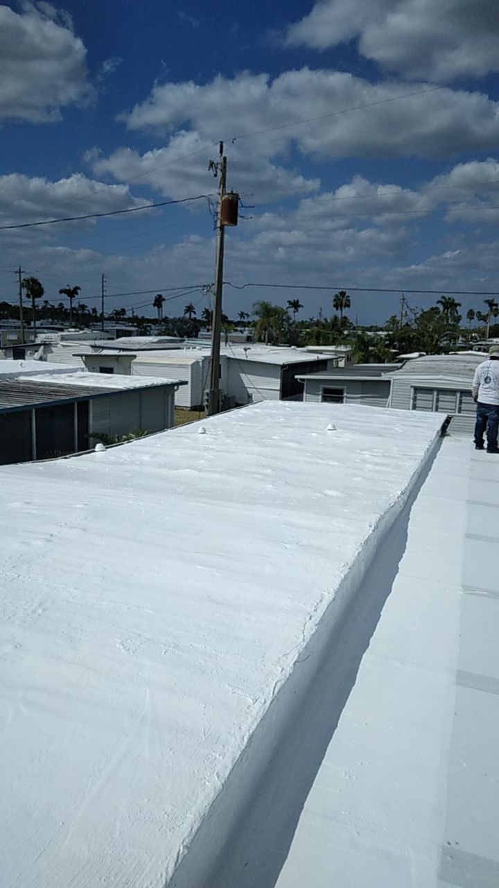 Tropical 924 100% Silicone Roof Coating Repair using Acrylic Resin by Morton Roofing, Inc.