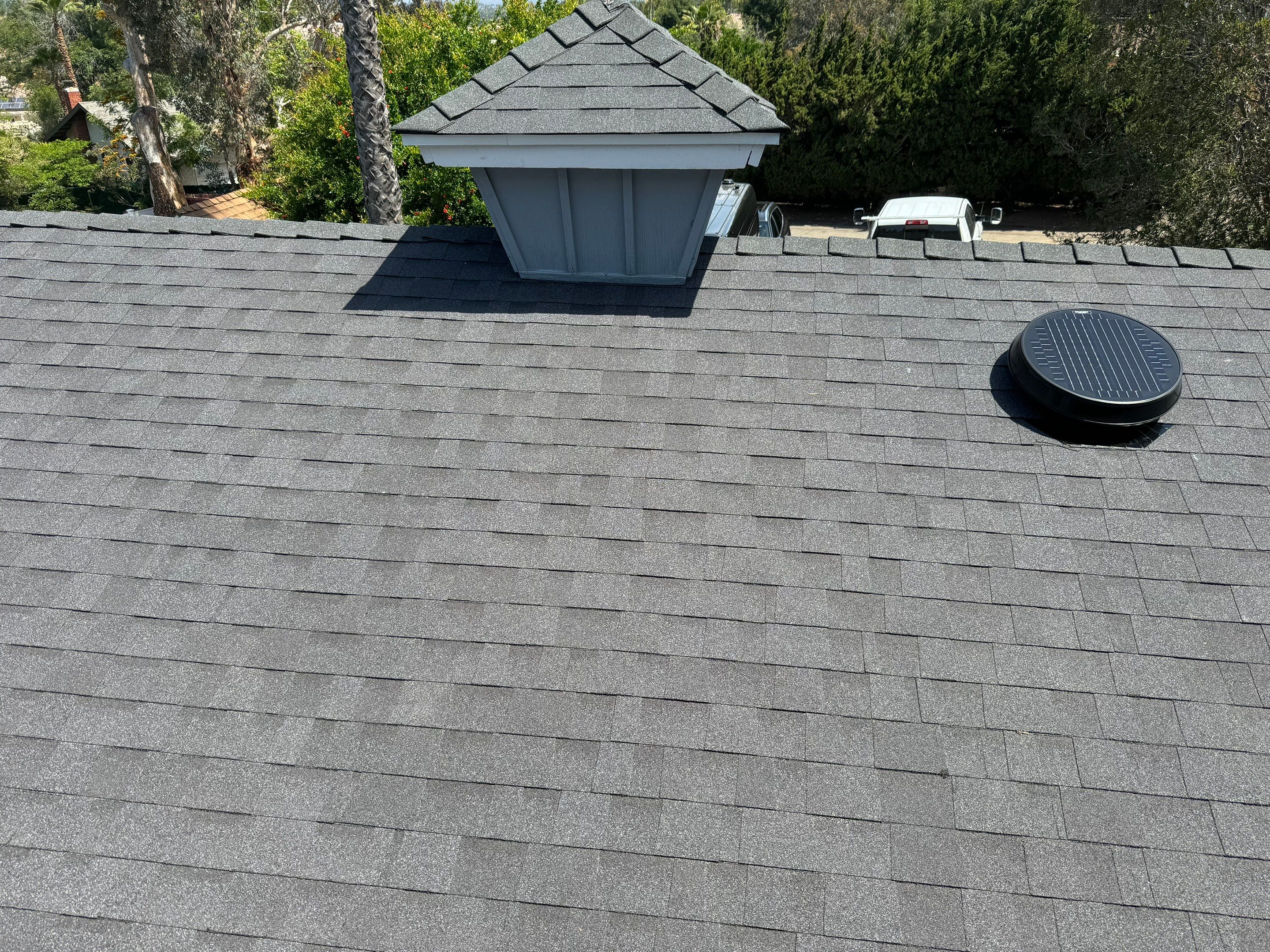 Escondido Shingle Roof Replacement After Solar Stanchion Leak Damage by Zenith Roofing Services