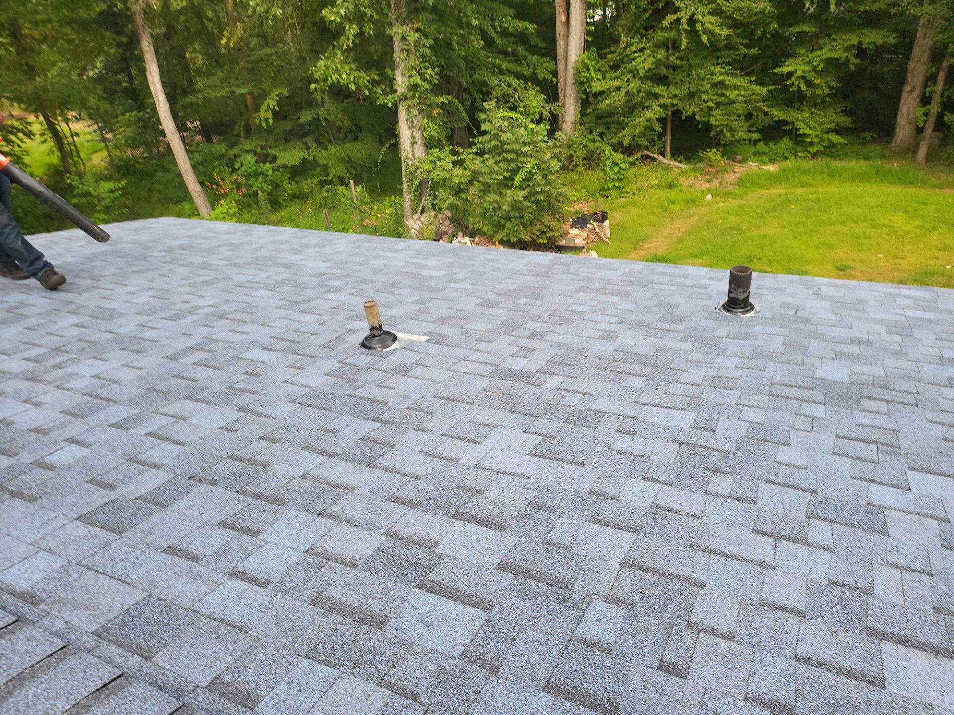 Commercial Roofing Installation using Owens Corning TruDefinition Duration AR - Harbor Blue by A Plus Exterior