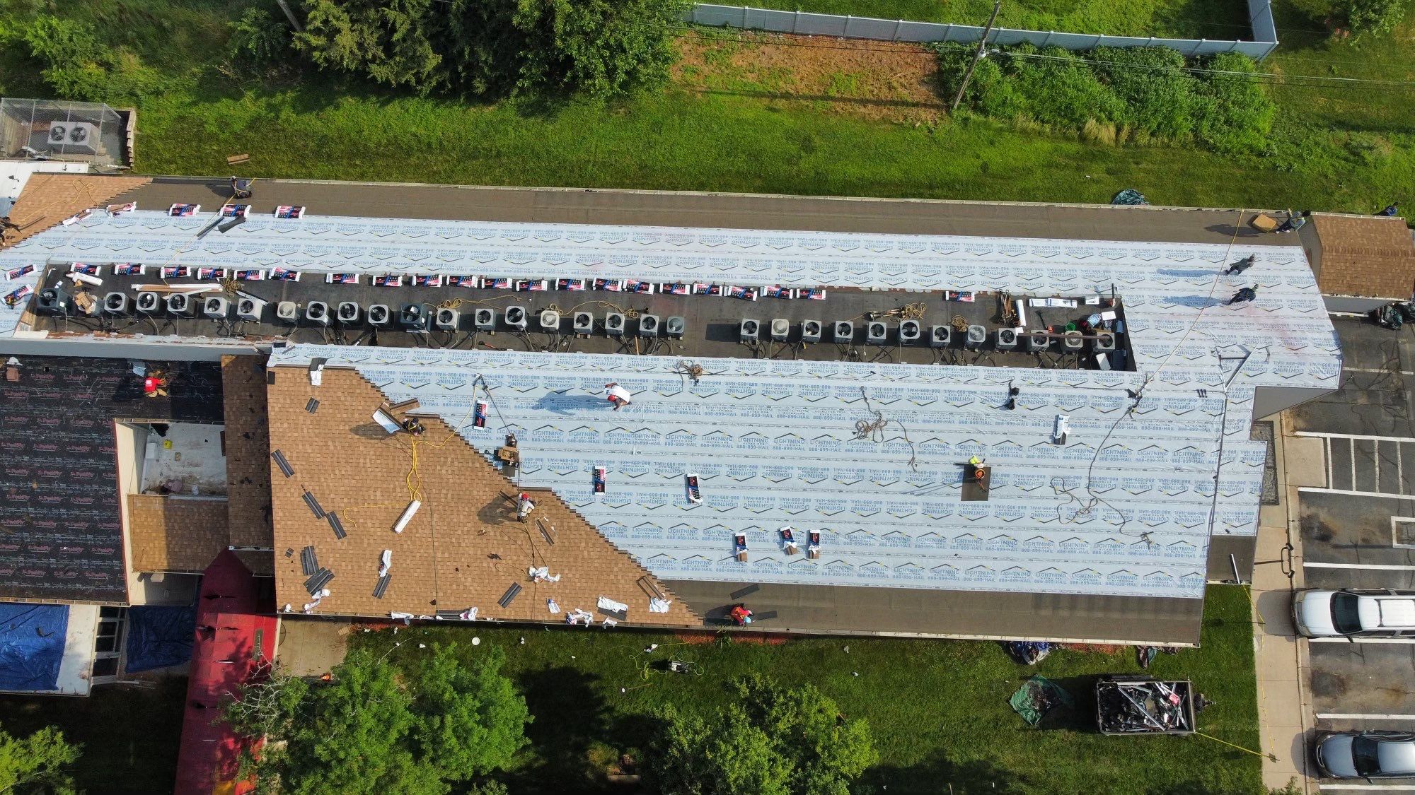 Lightning Commercial Restoration using Tamko Titan by Lightning Exteriors
