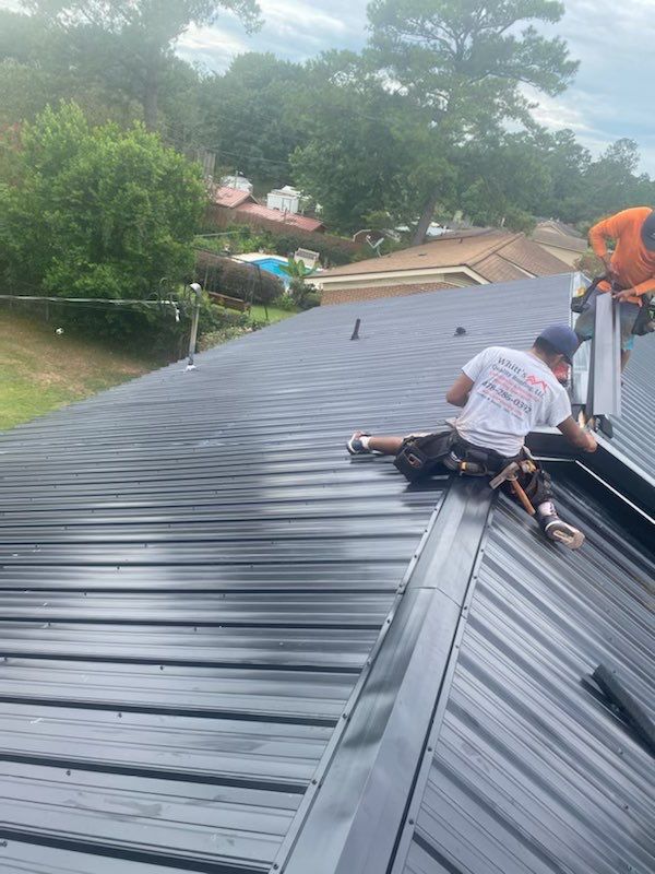 Metal roofing detail on a residential project in Americus, GA