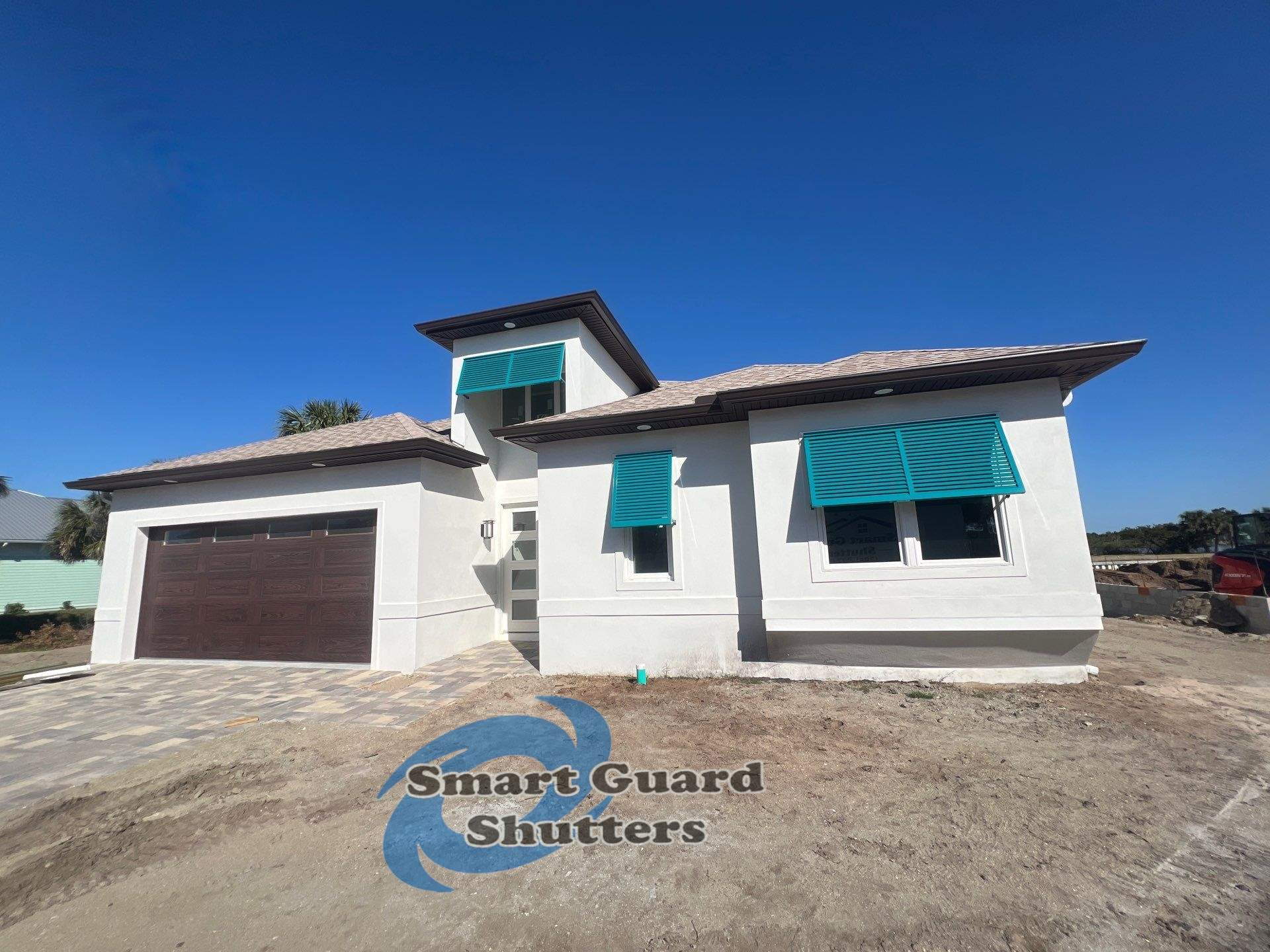 Decorative Bahamas in Water Blue by Smart Guard Shutters