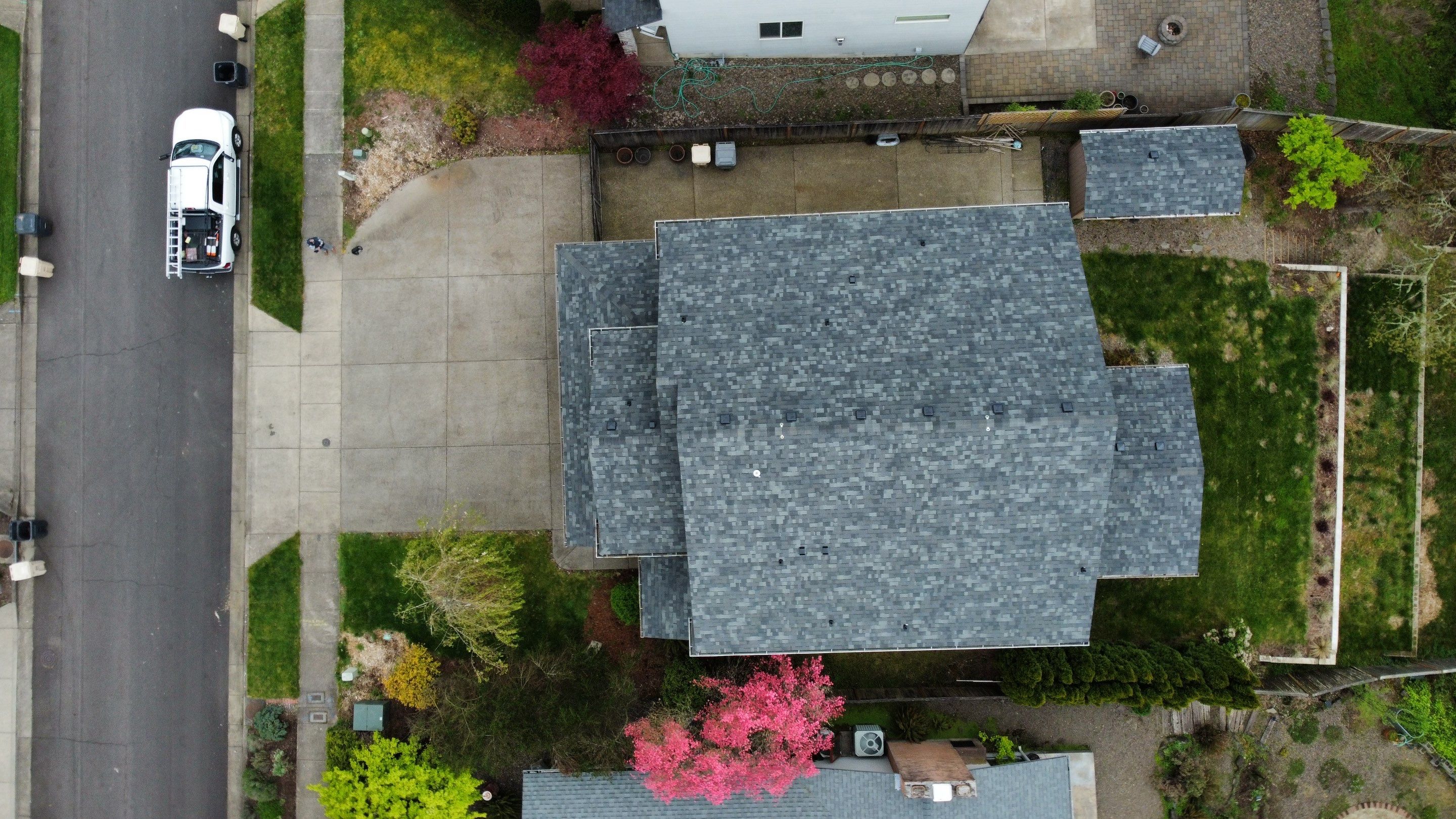 Residential Roofing Installation using Malarkey Vista AR Shingles (Color: Storm Grey) by Orezona Building & Roofing Company, Inc.