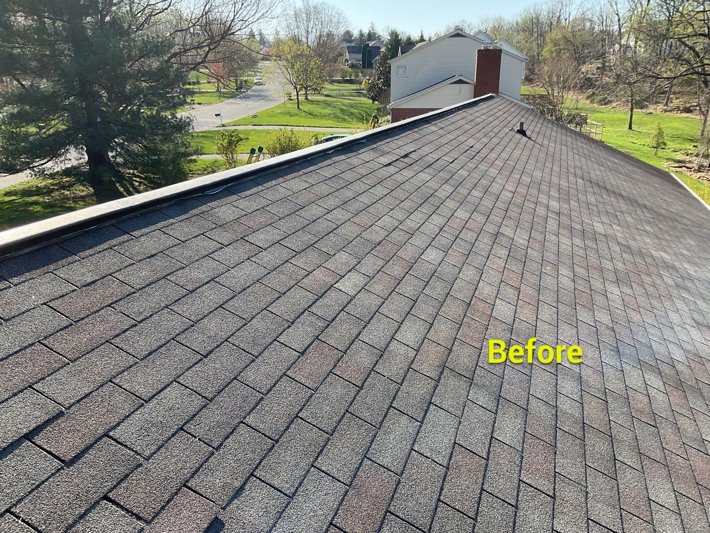 Residential Roofing Installation using Landmark Shingles Color Weatherwood by Alpha Design Services