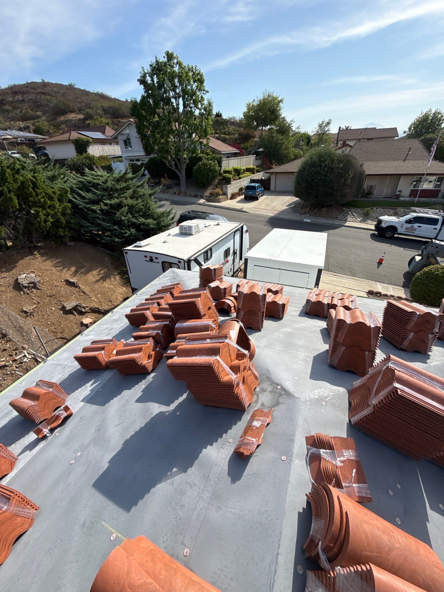 Brava Spanish Barrel Tile Roof Replacement in San Diego by Reliable Roofing San Diego Inc.