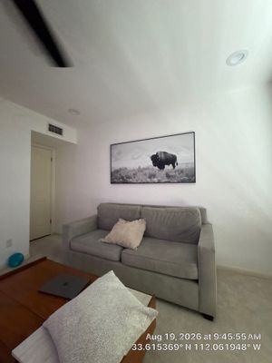 Phoenix Home Office Renovation with Arched Plantation Shutters