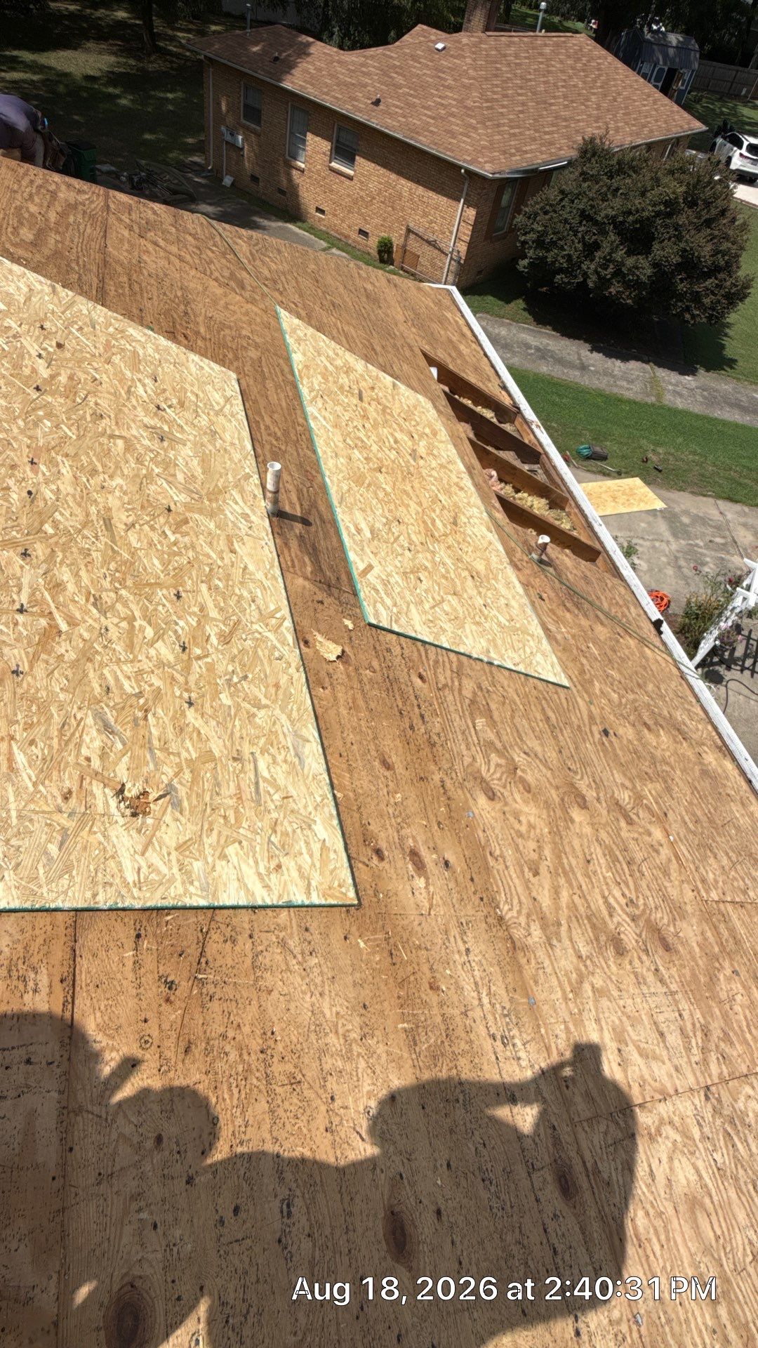 Roof replacement and interior repair by wind damage by Just Brilliant Restoration JBR