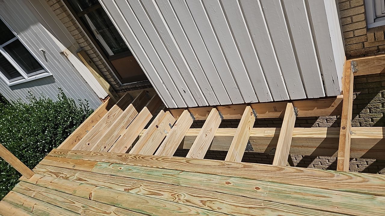 Split Rail Trail - Deck Installation  by Pillar and Pine