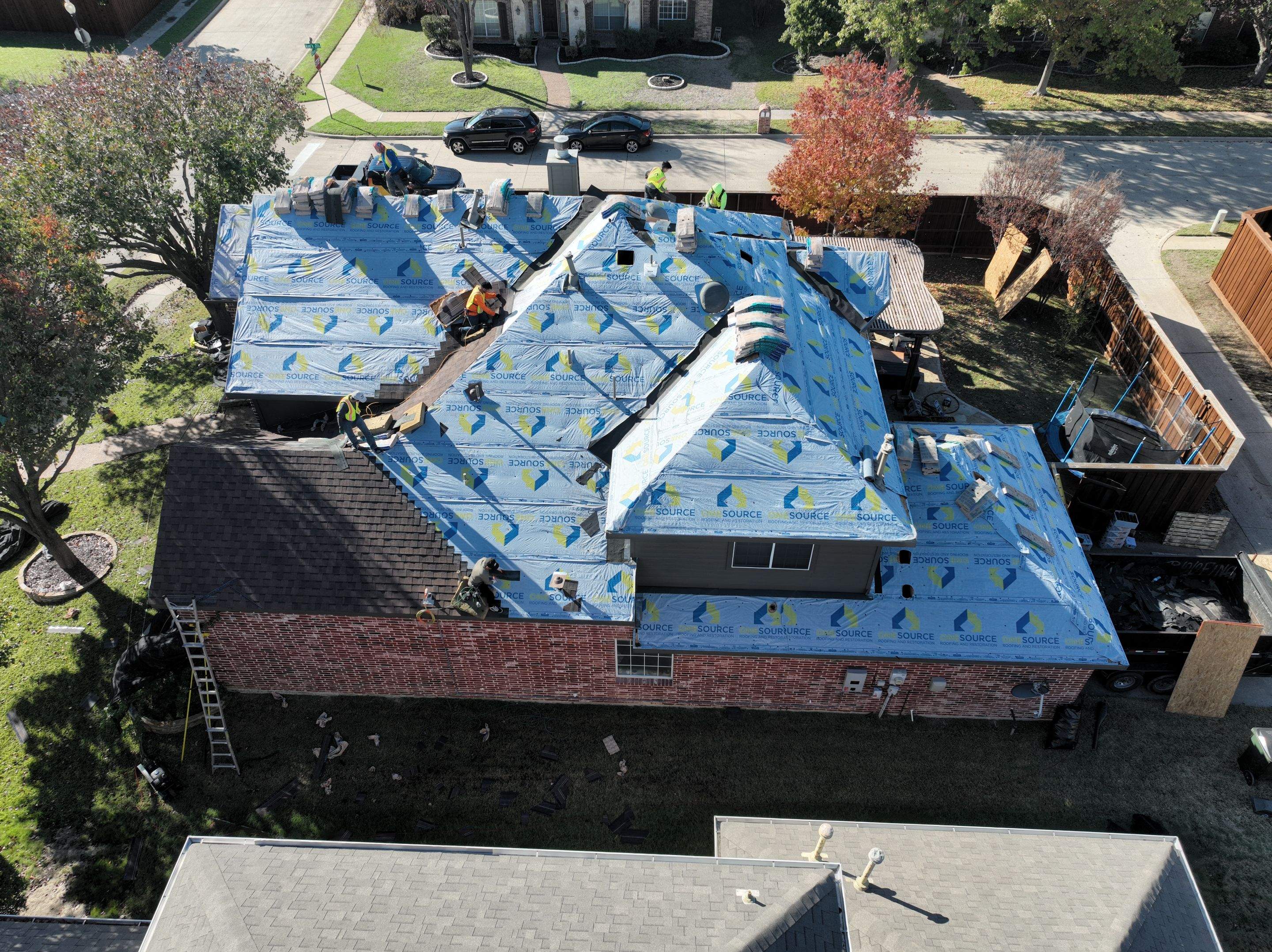Residential Roofing Installation using CertainTeed Landmark Burnt Sienna by OneSource Roofing and Restoration