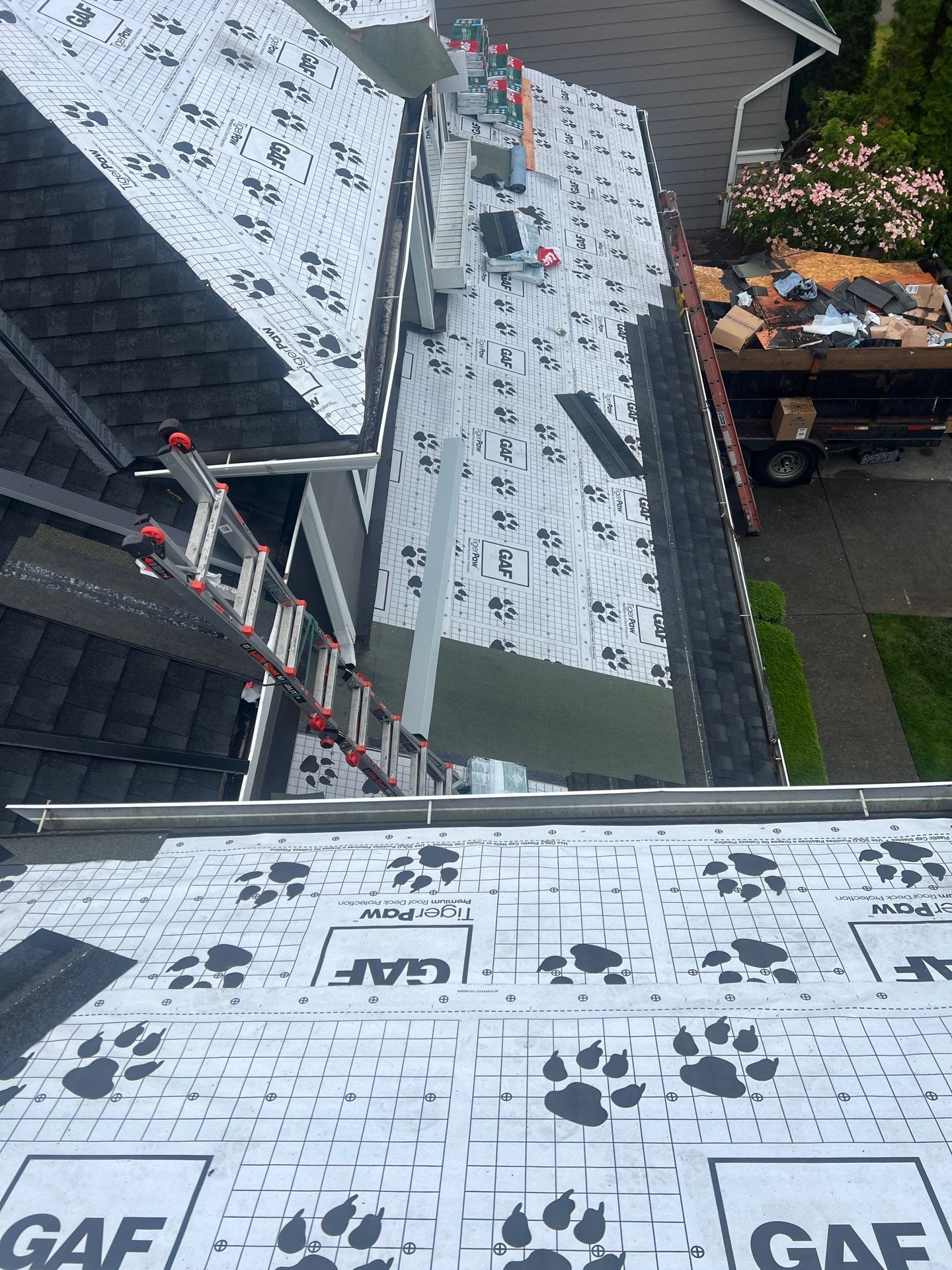 Residential Roofing Installation using GAF UHDZ Shingles by Roofing Formula LLC