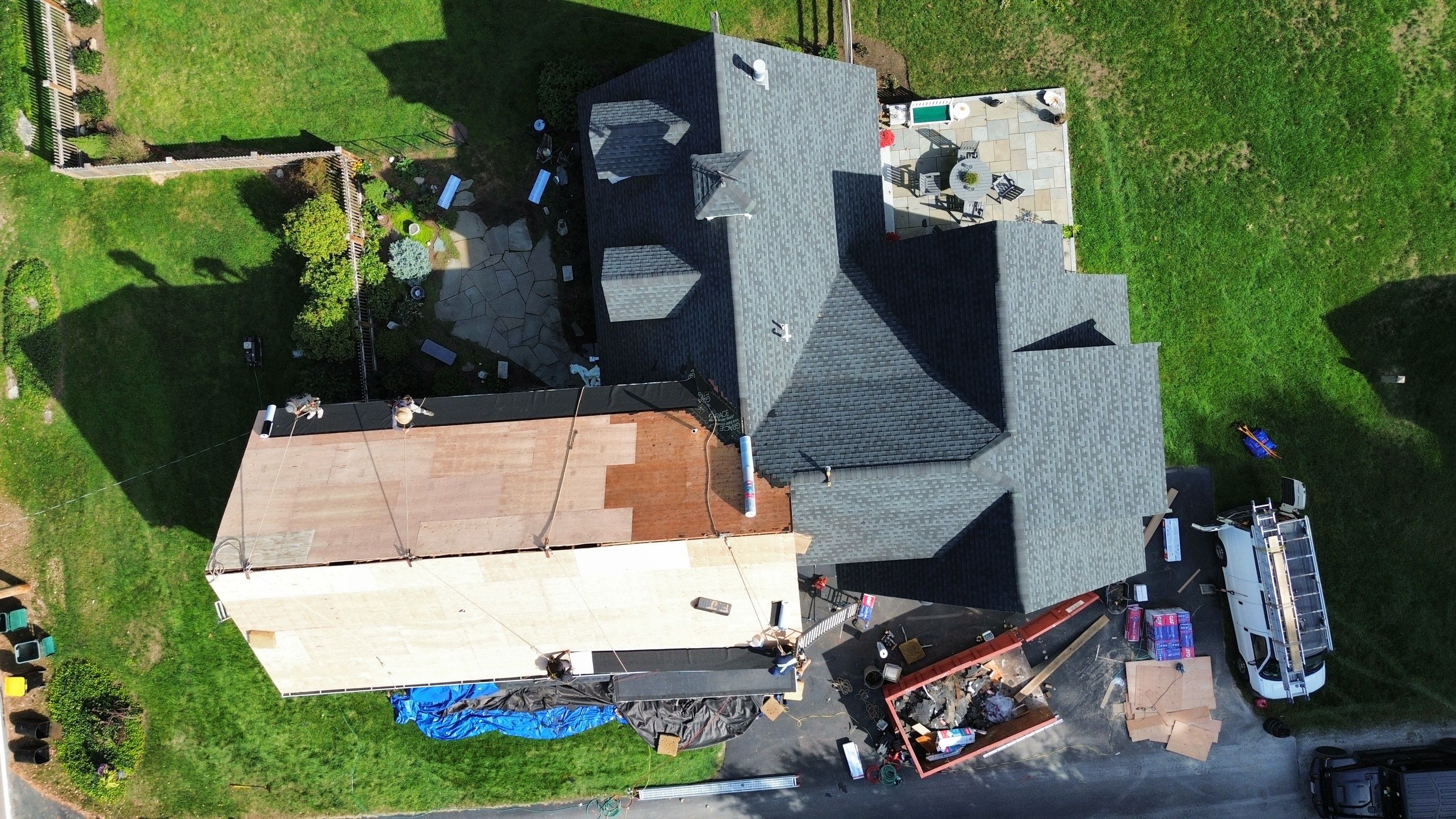 Roof Replacement & Chimney Removal – Westford, MA by Mighty Dog Roofing of Greater Middlesex County
