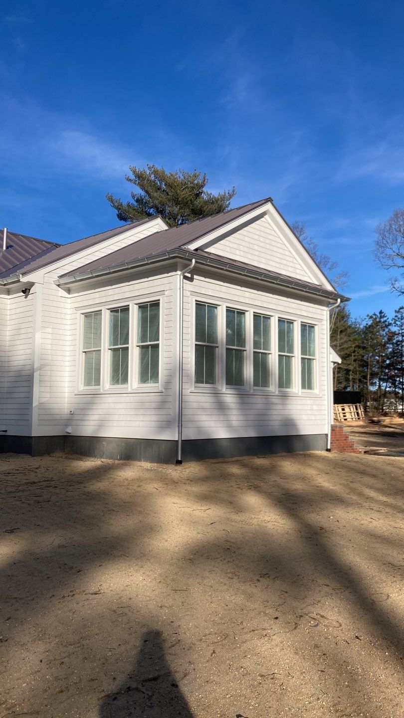 Waquoit, MA Gutter Installation using 6" Half Round Galvalume Gutter by Gutter Pro Enterprises