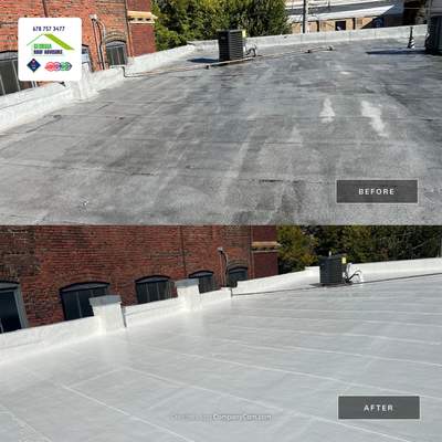 Commercial Roofing Coating using Everest Silicone Coating