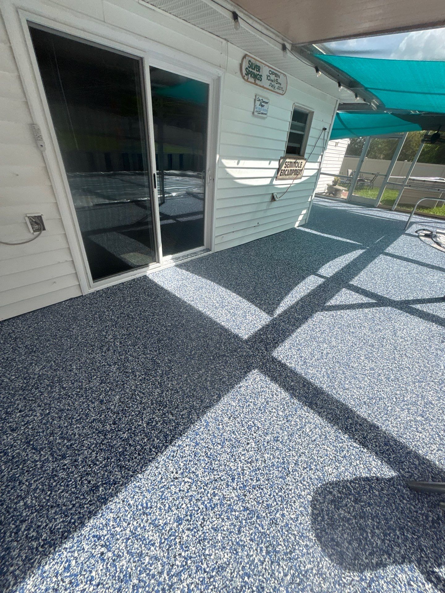 Lake Wales Pool Deck Concrete Coating with Orbit Flake by Performance Floors & Coating