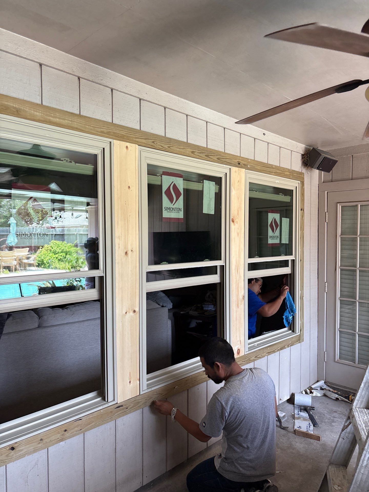Impact windows brick install by Bayfront Roofing and Construction
