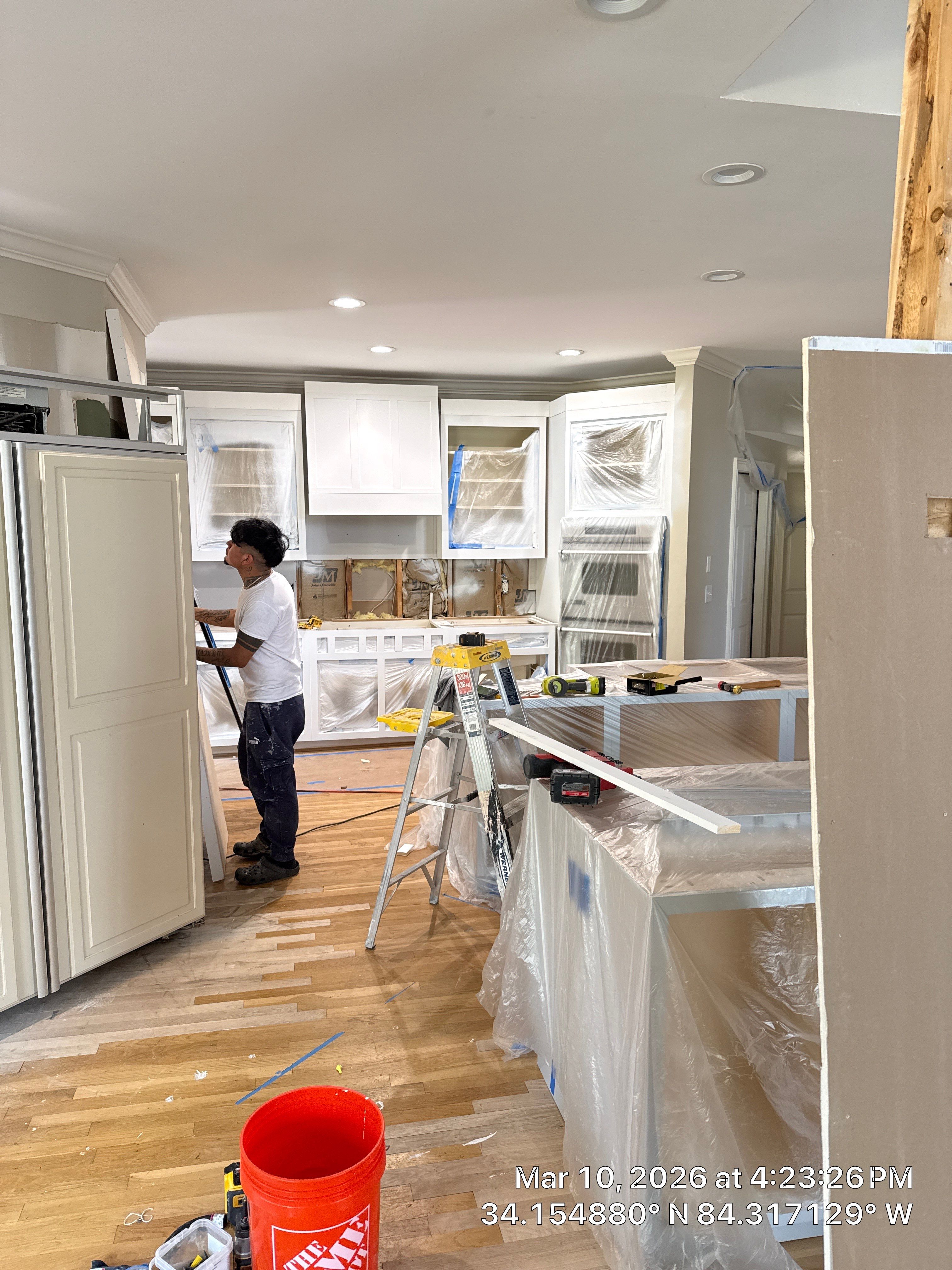 Alpharetta Kitchen Remodel Featuring Double Islands and White Quartz by Heart & Home Kitchen & Bath Remodeling LLC