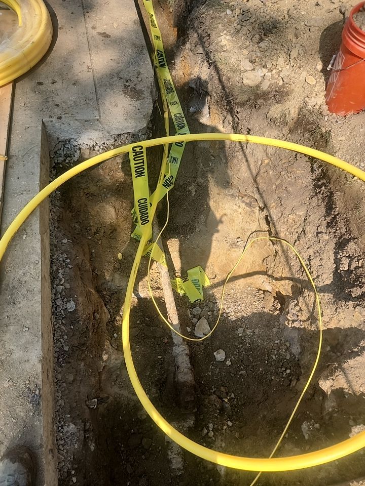 Replace failed gas line from gas connection at street to new meter by Sureway Comfort John Wilcox Plumbing Heating Cooling