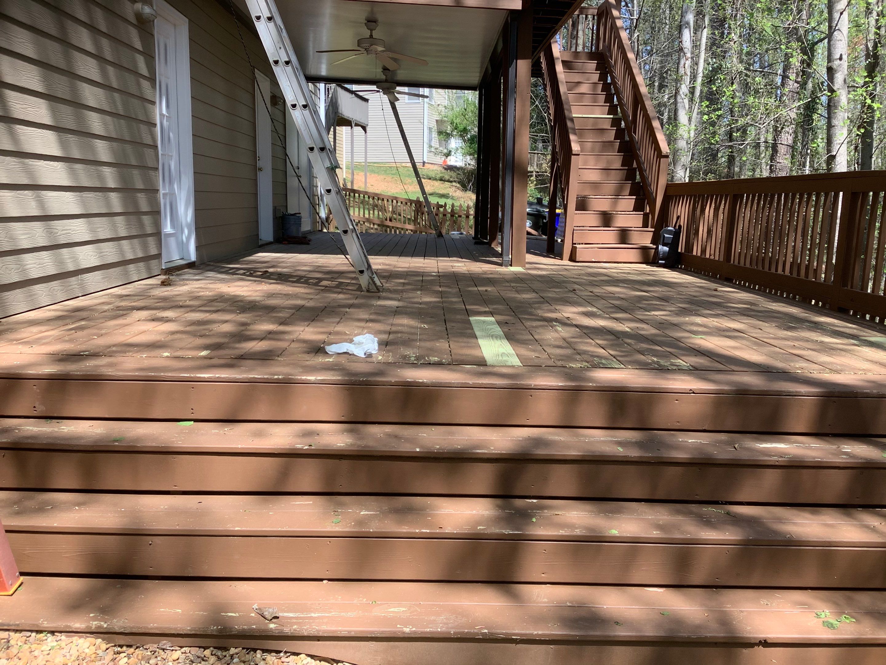Residential Exterior Painting and Deck Refinishing Project in Kennesaw by Swift Home Renovations