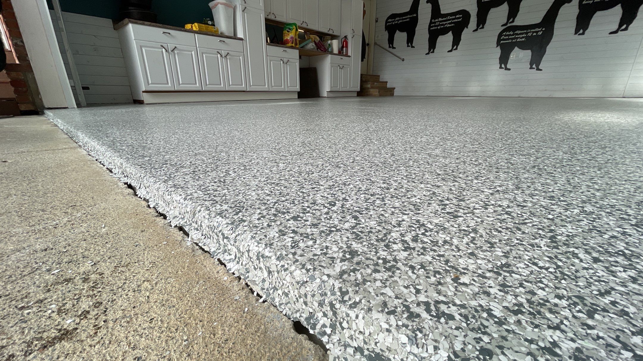 Garage Transformation using Slate Stone and the Penntek Evolution System by Croc Coatings, LLC
