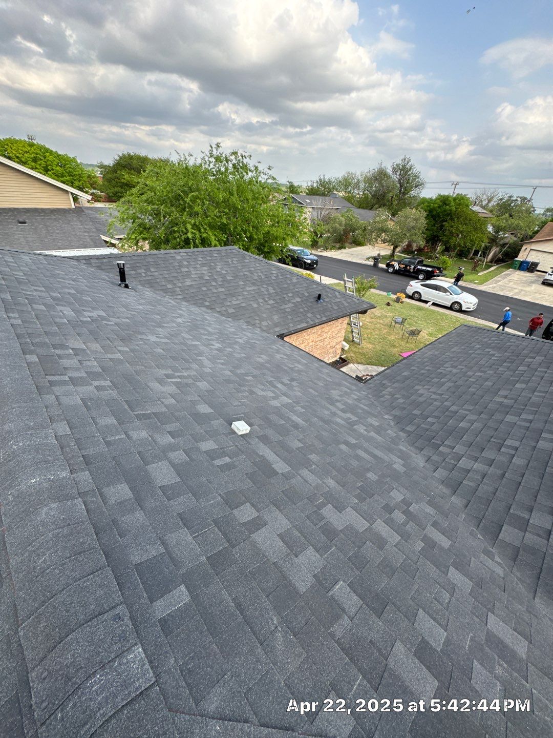 Onyx Black Roof Replacement & Solar Panel Reinstallation | San Antonio, TX by Ayan Roofing, LLC