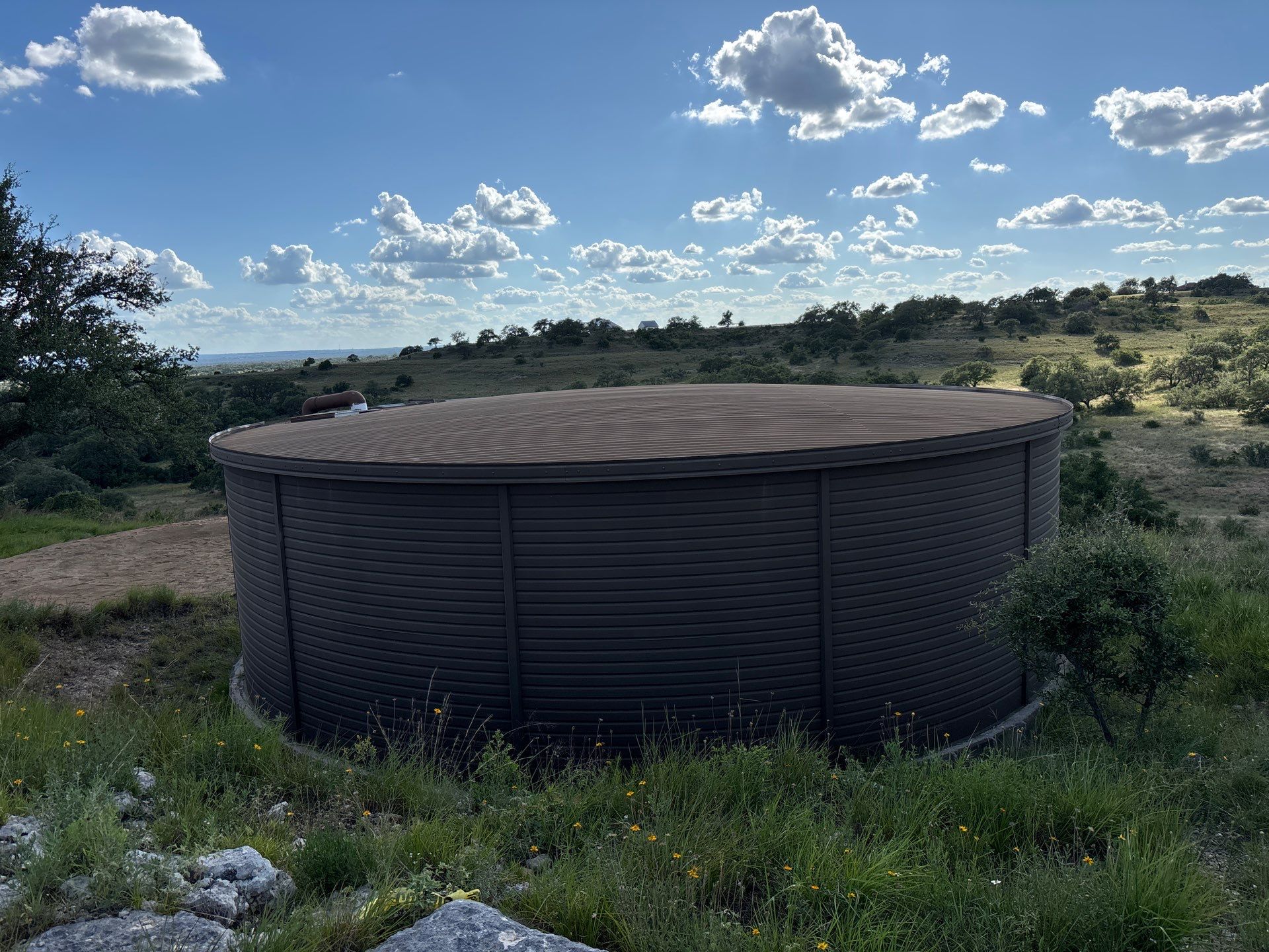 One 29,000gal and one 16,000gal tank by Cqure Water