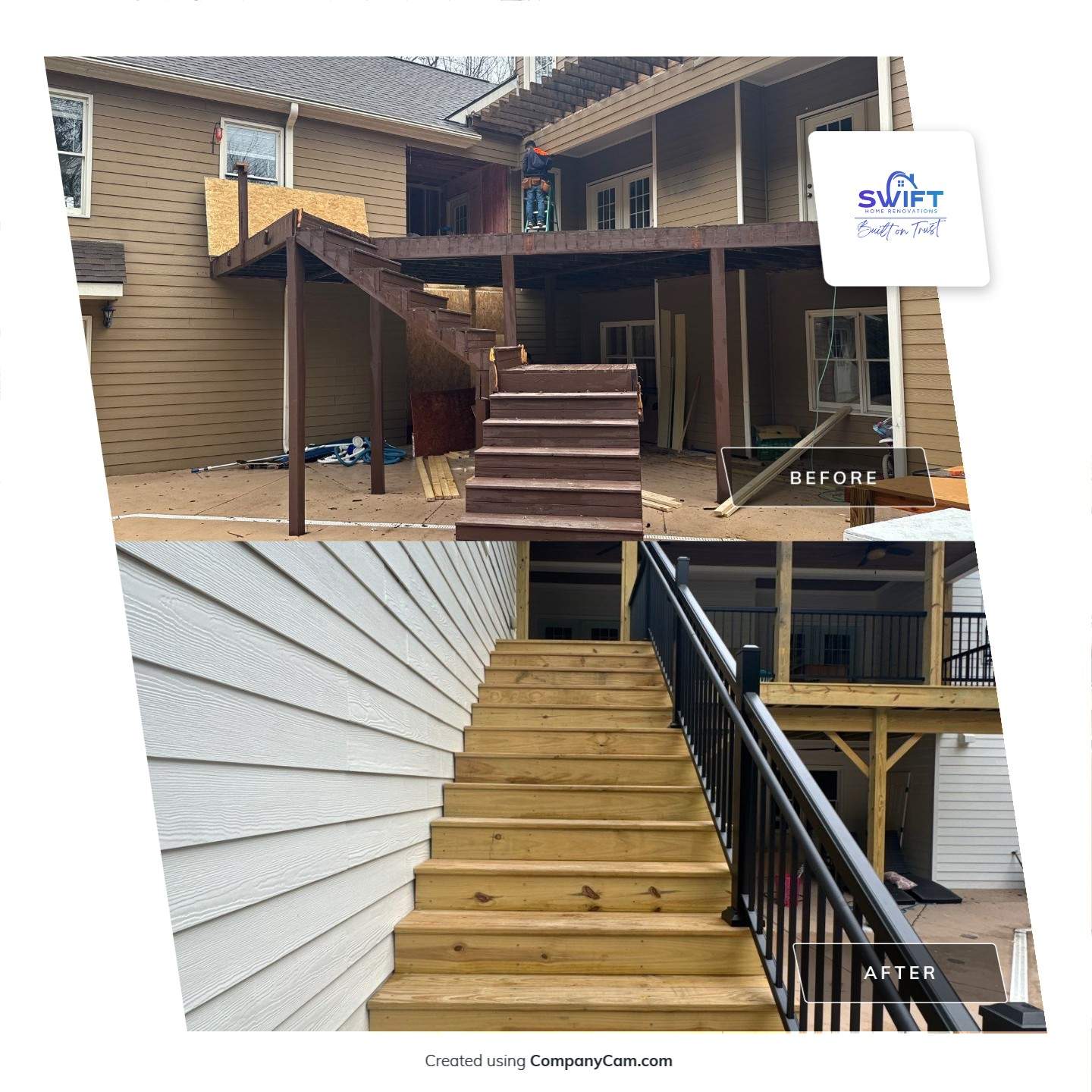 Elevated Deck and Screened-In Porch Replacement in Powder Springs by Swift Home Renovations