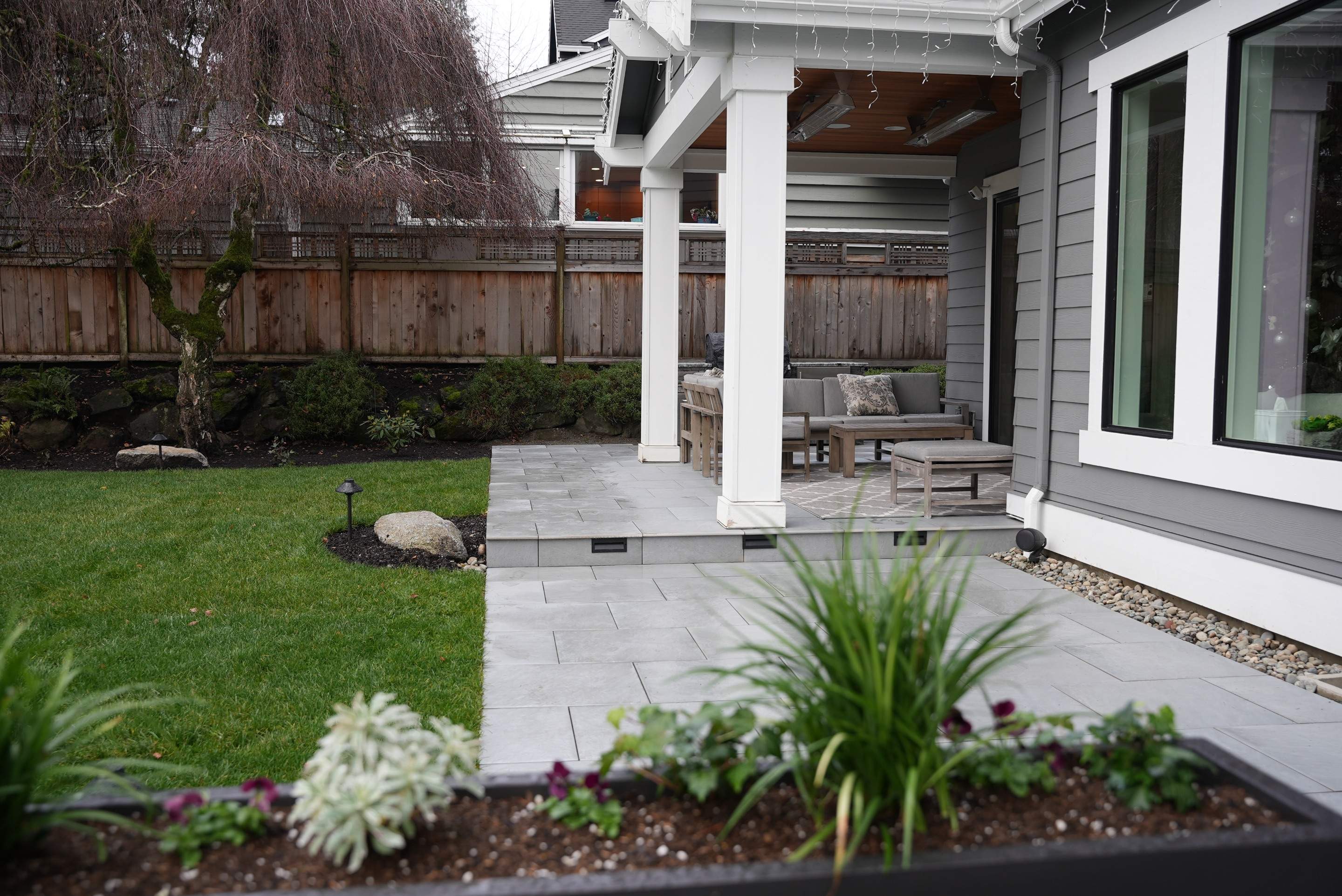 Hardscaping Back Patio Landscape Project  by Jireh Asphalt & Concrete Inc 