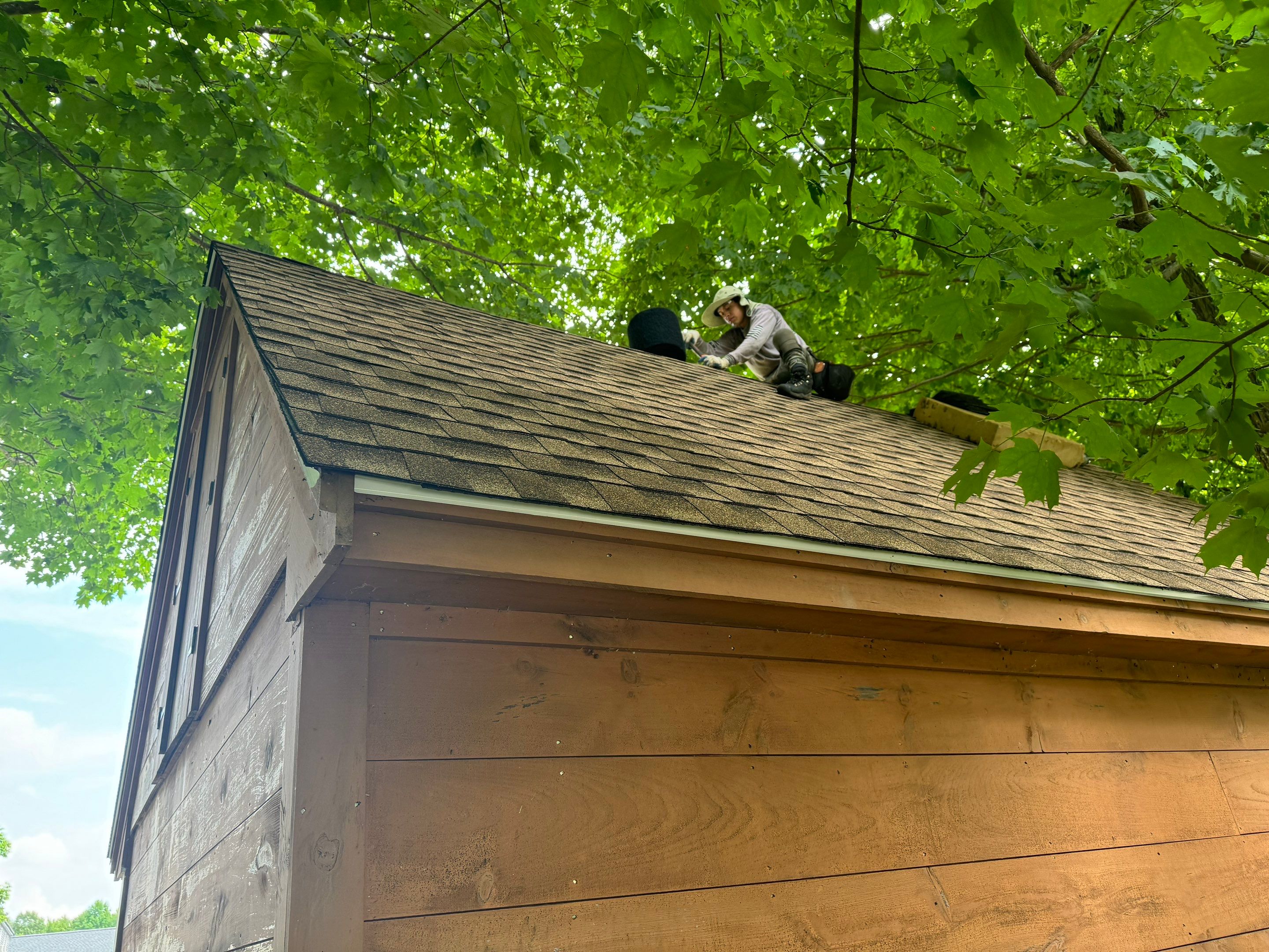 Garage and Shed Roof in Northwood New Hampshire by Tall pine roofing