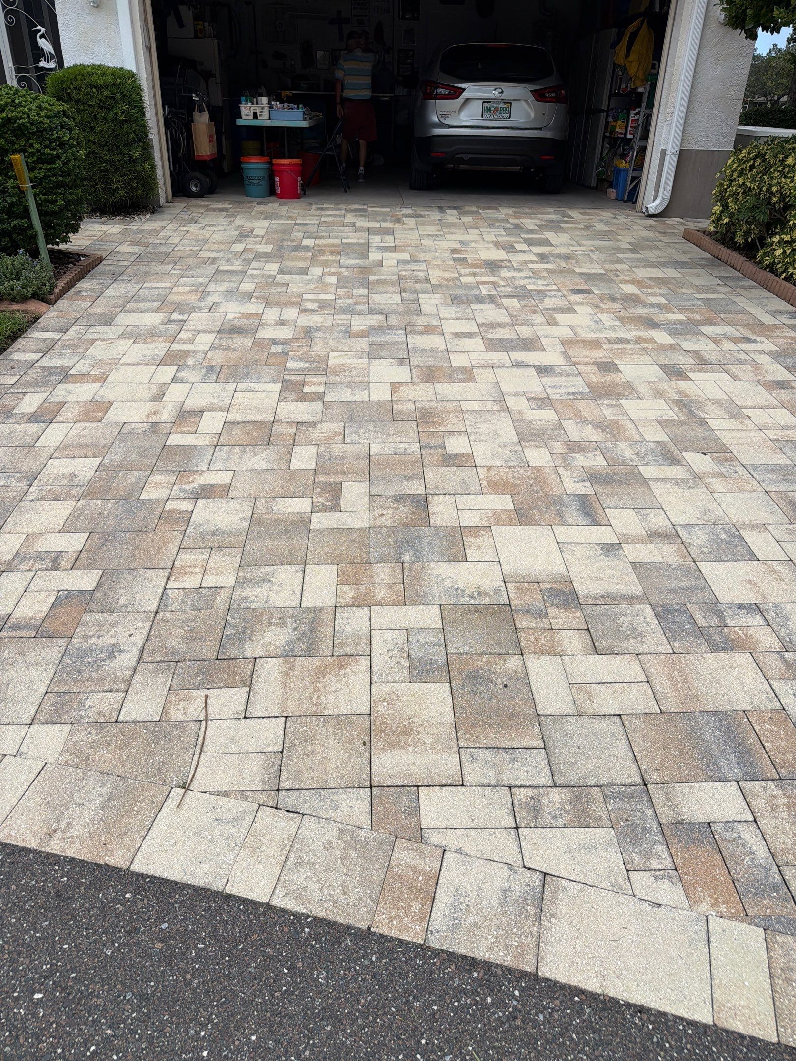 Sun City Center Driveway and Walkway Paver Sealing Project by Supreme Paver Experts