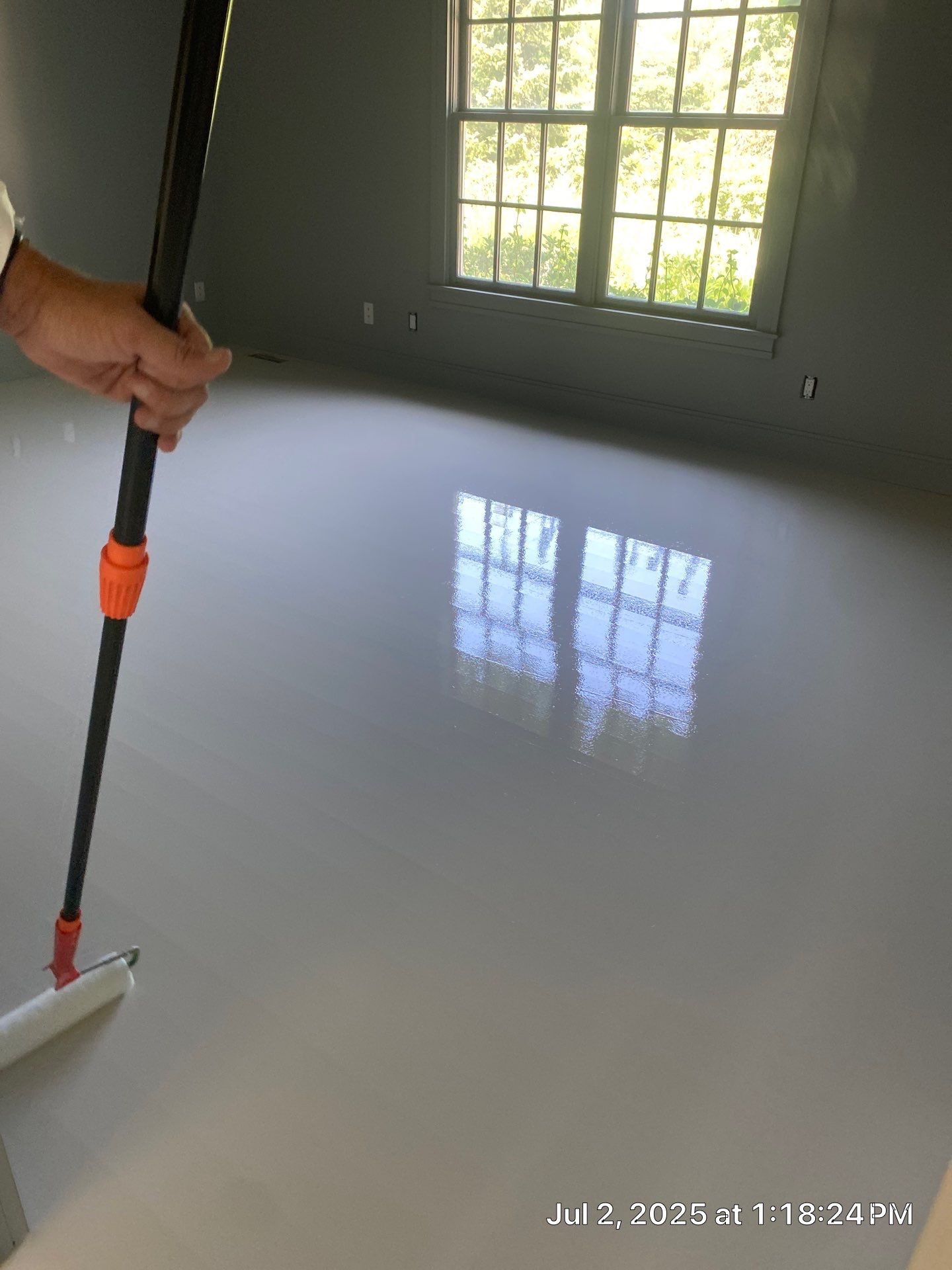 Paint the brand new maple floor...WHITE! Designer-driven project is a showstopper! by RTBaldwin Hardwood Floors