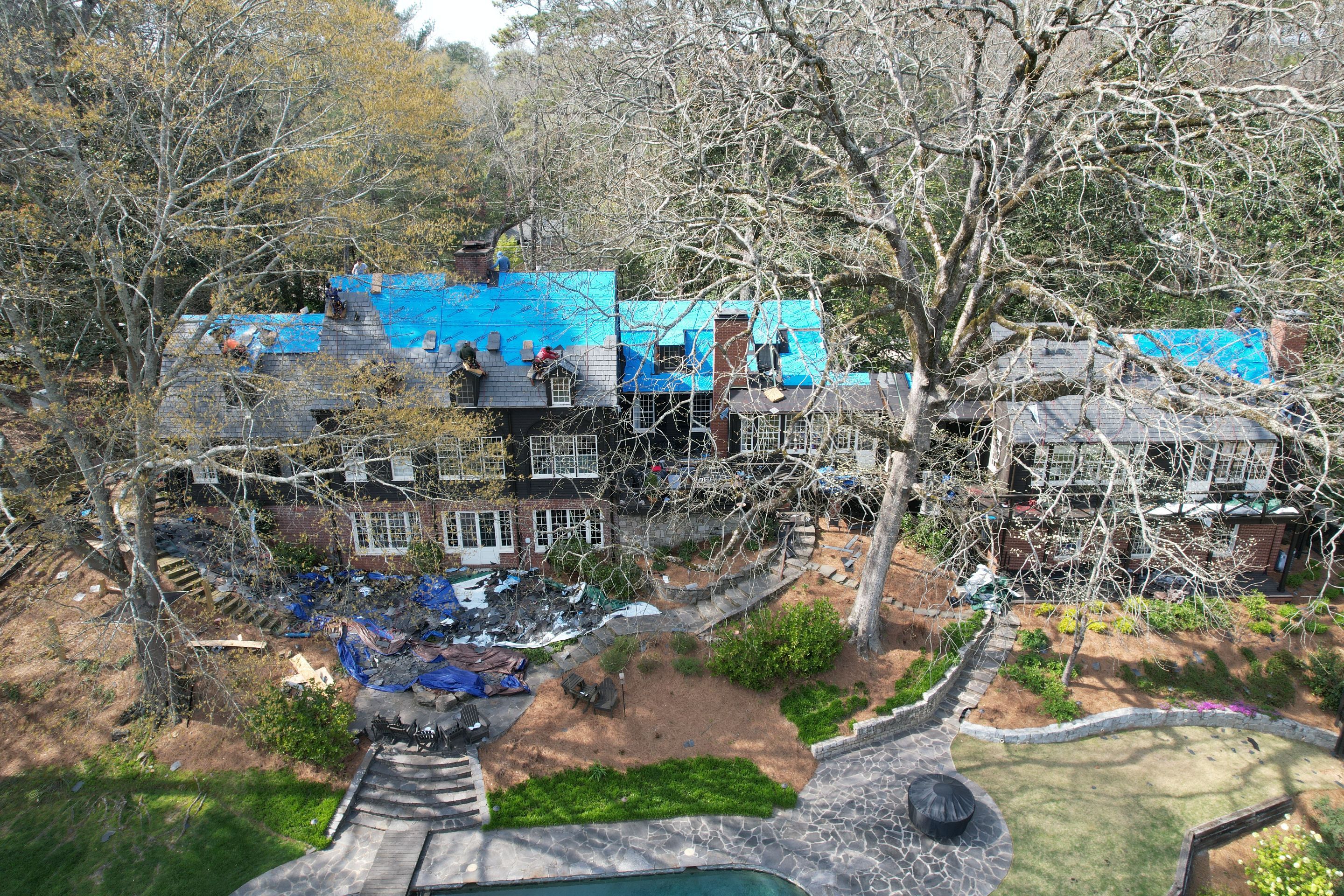 Residential Roofing Installation using Da Vinci Slate  by Inspector Roofing and Restoration