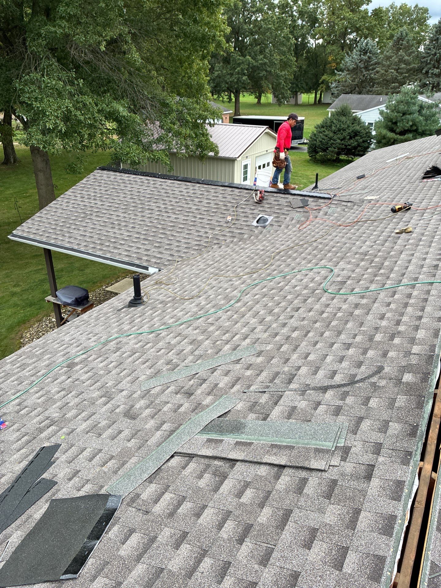Residential GAF Timberline HDZ Shingle Roof Installation in Walnut Bottom by Teflon Roofing