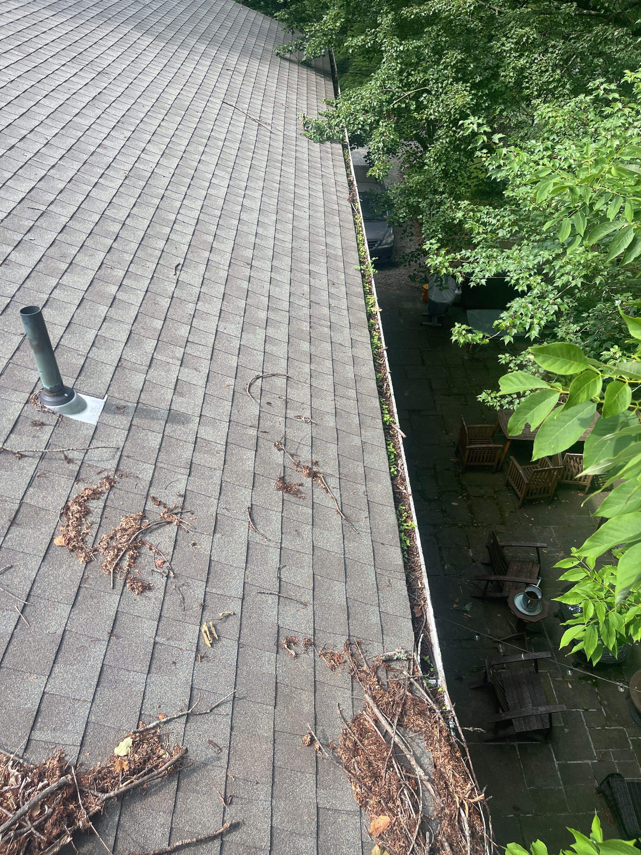Gutter Installation using 5k Brown Gutters by A Plus Exterior