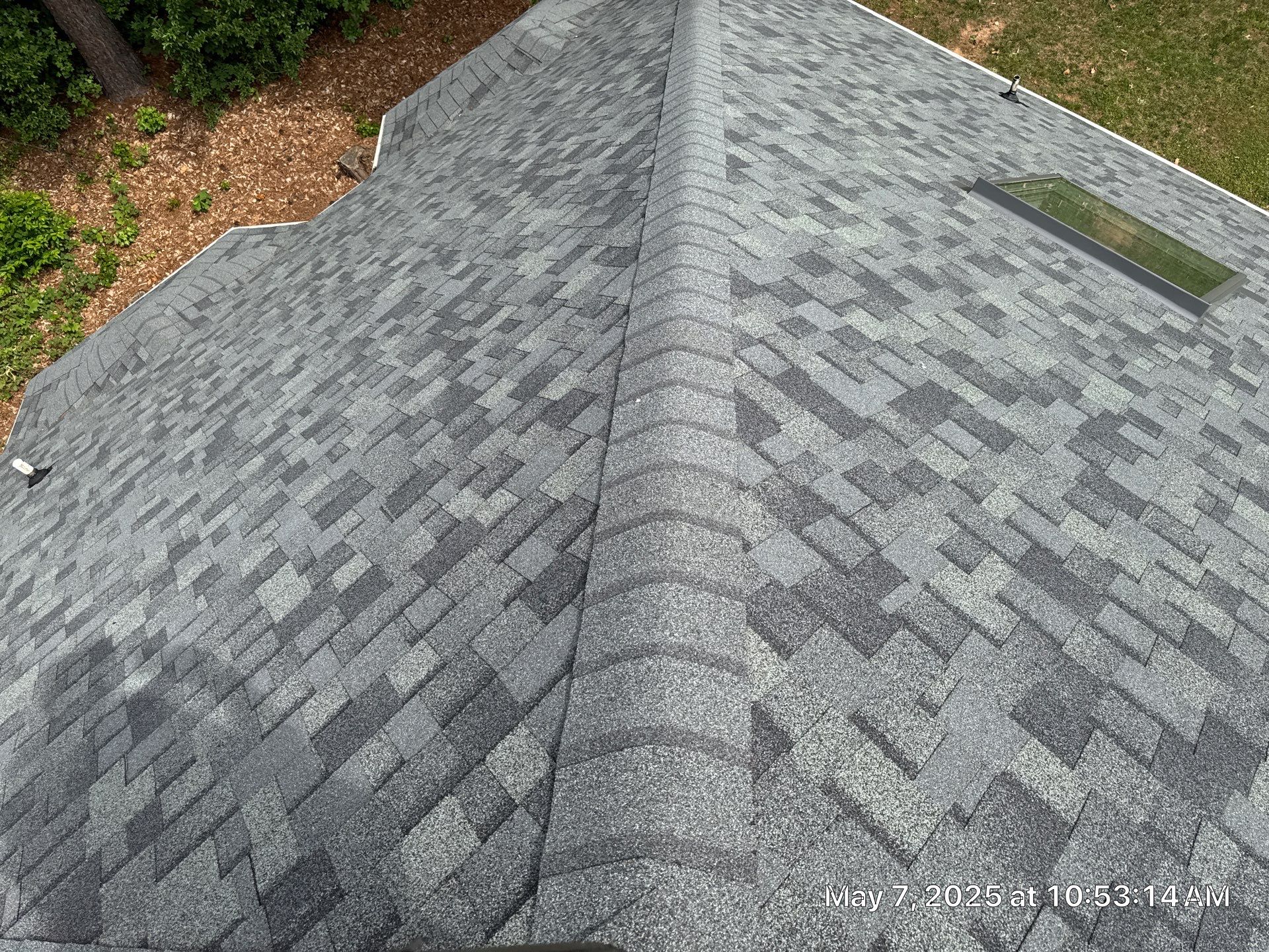 Residential Roof Replacement with Owens Corning Duration Architectural Shingles and 5 Velux Skylights in Charlotte, North Carolina by Merritt Roofing LLC