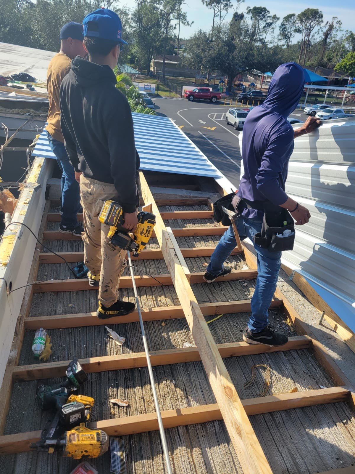 Emergency Repair on School from Storm Damage by Four Peaks Roofing