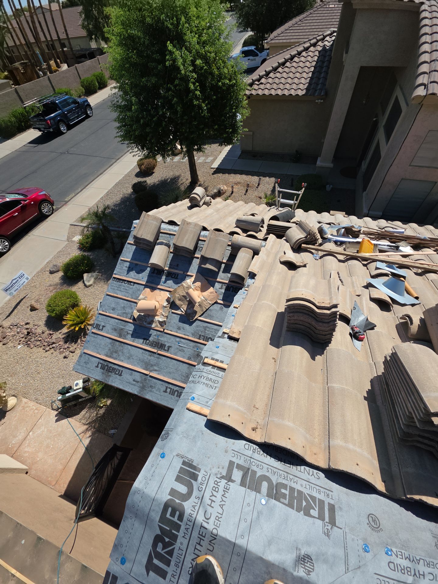 New tile reset for this beautiful home in Chandler by Weather-Tite Roofing