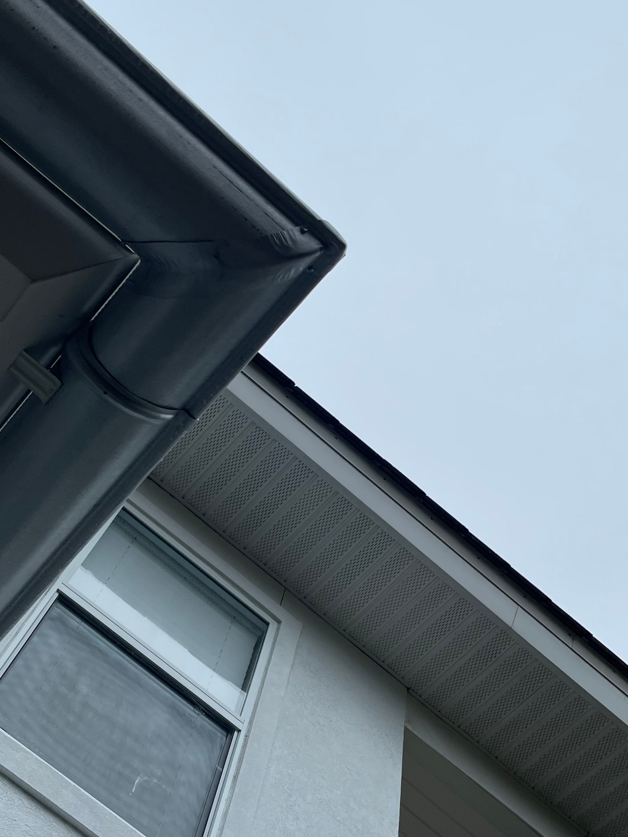 Seamless Gutter Installation using Half Round Galvanized Gutters by Gutter Professors