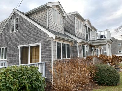 Gutter Installation using 5" K-Style Aluminum Gutter in Falmouth, MA.