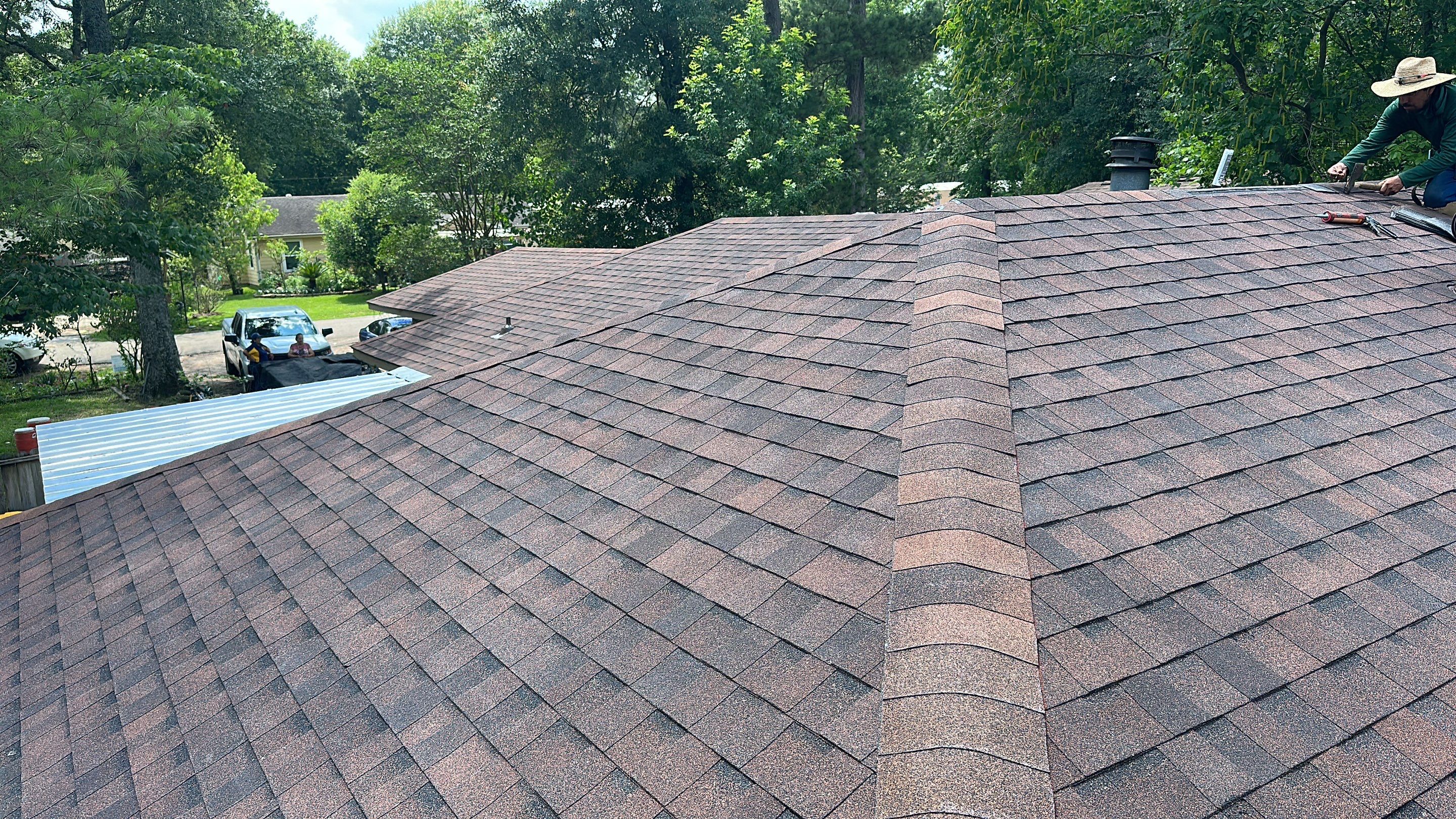 Brown Architectural Shingle Roof Replacement — Conroe, TX by PL Roofing & SB Roofing, LLC.