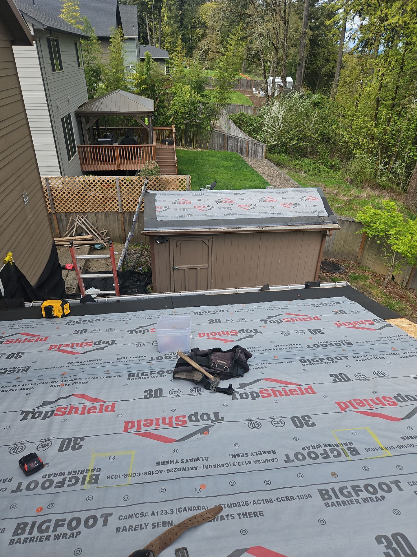 Residential Roofing Installation using Malarkey Vista AR Shingles (Color: Storm Grey) by Orezona Building & Roofing Company, Inc.