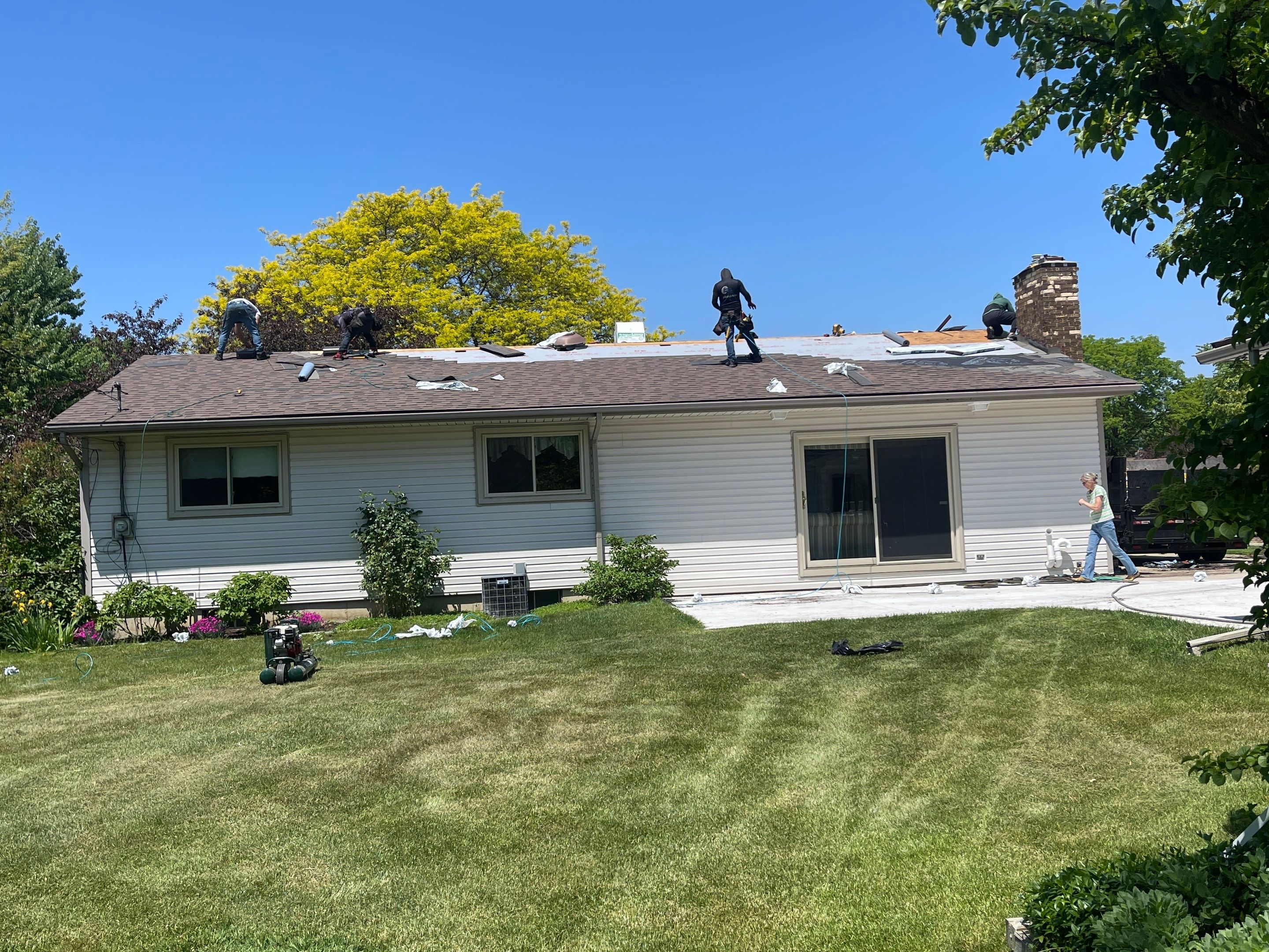 Residential Roofing Installation using IKO Dual Brown by JNR Roofing LLC