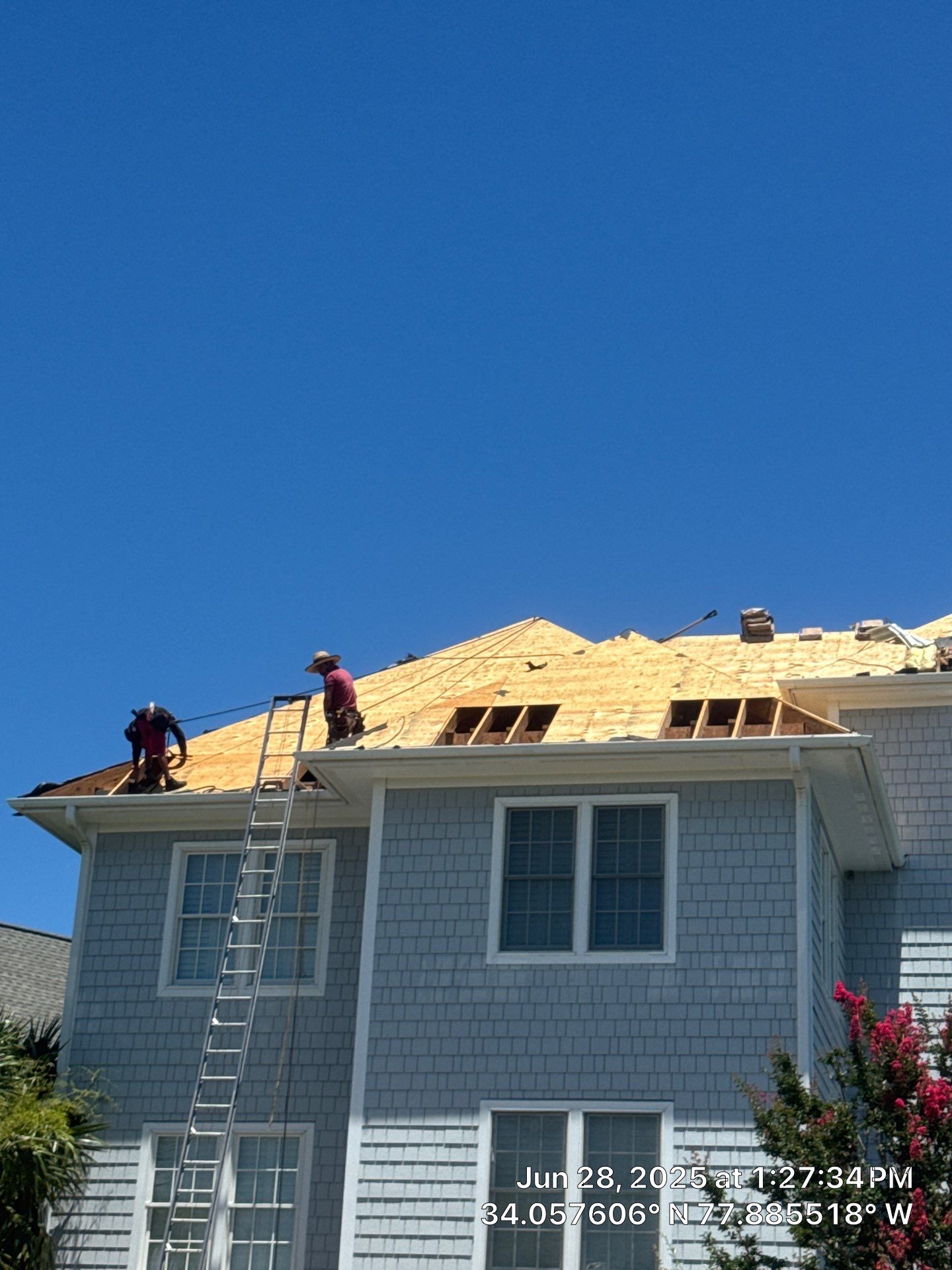 Insurance Claim Roof Replacement in Carolina Beach, NC Using CertainTeed Georgetown Gray by RGR Construction and Roofing, LLC