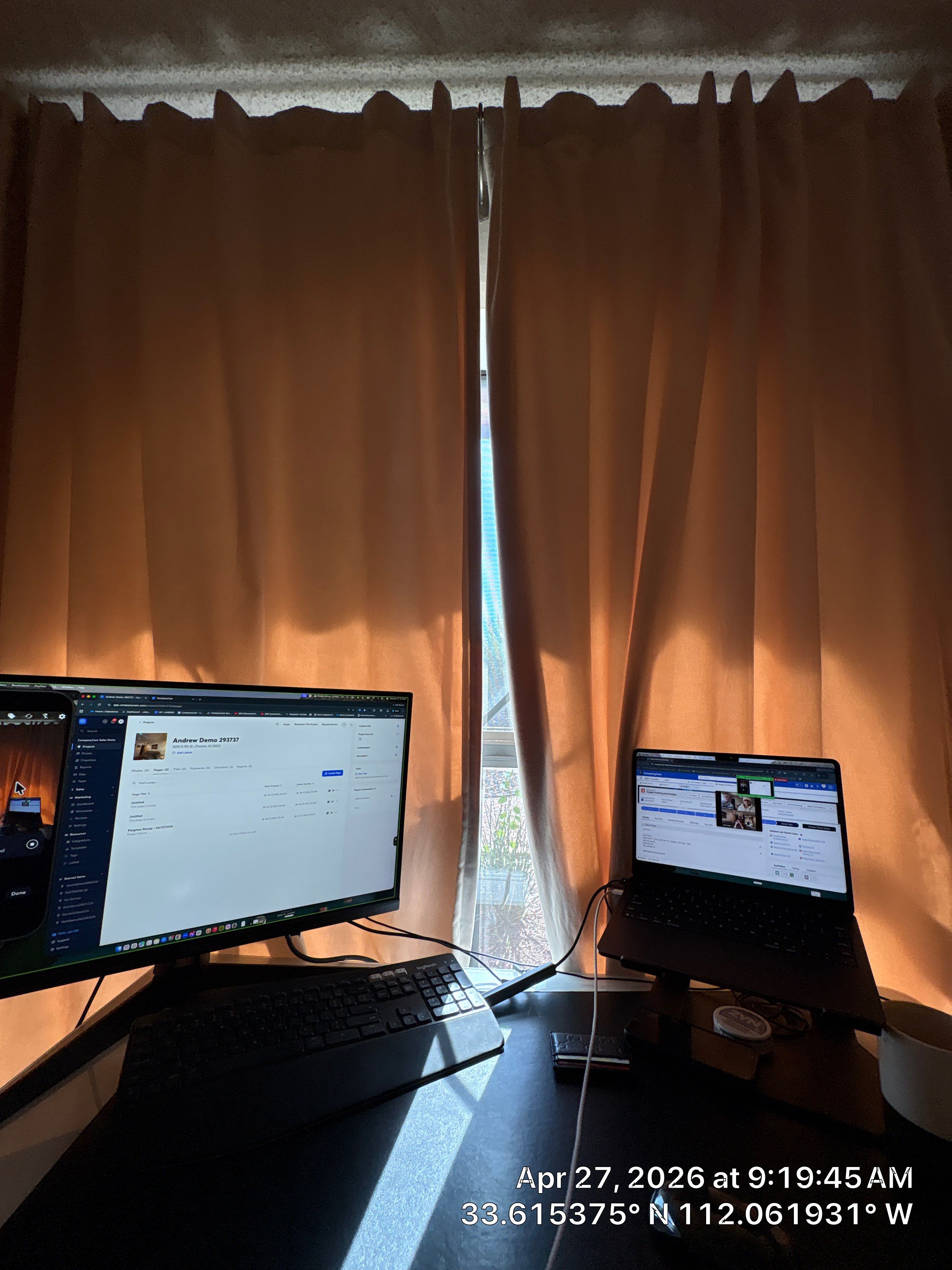 Multi-Monitor Workspace and Media Wall Installation in Phoenix by CompanyCam Sales Demo