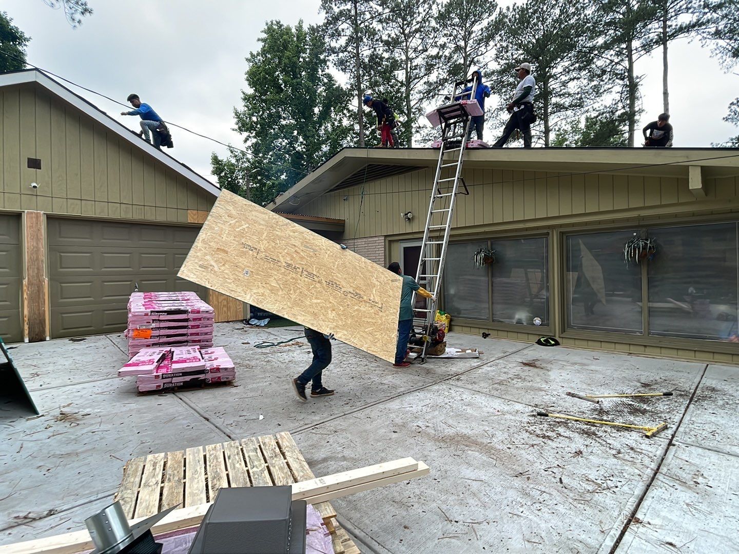 Residential Roofing Installation using Owens Corning by Inspector Roofing and Restoration