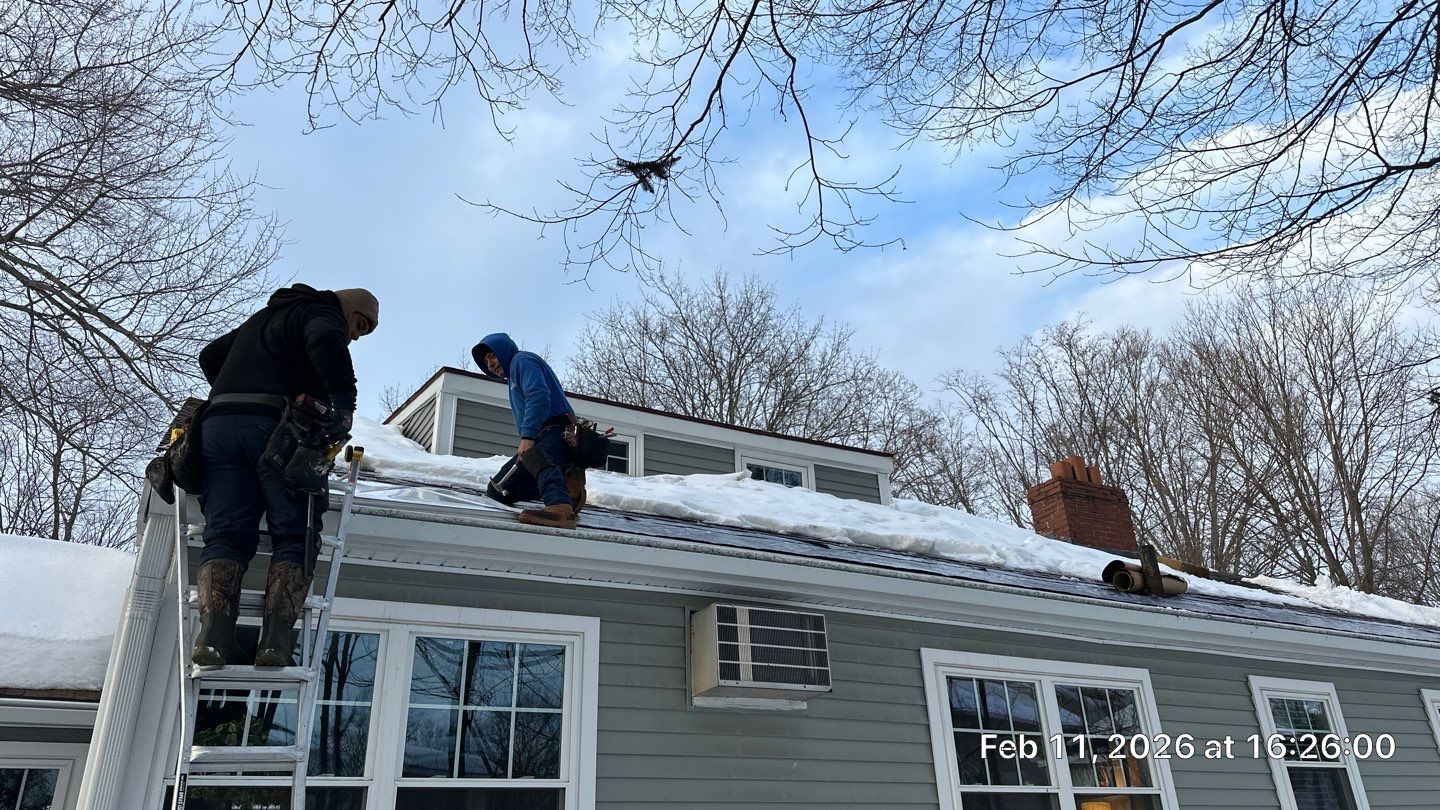Snow/Ice Belt & Ice Dam Removal Project in Woburn by Mighty Dog Roofing of Greater Middlesex County