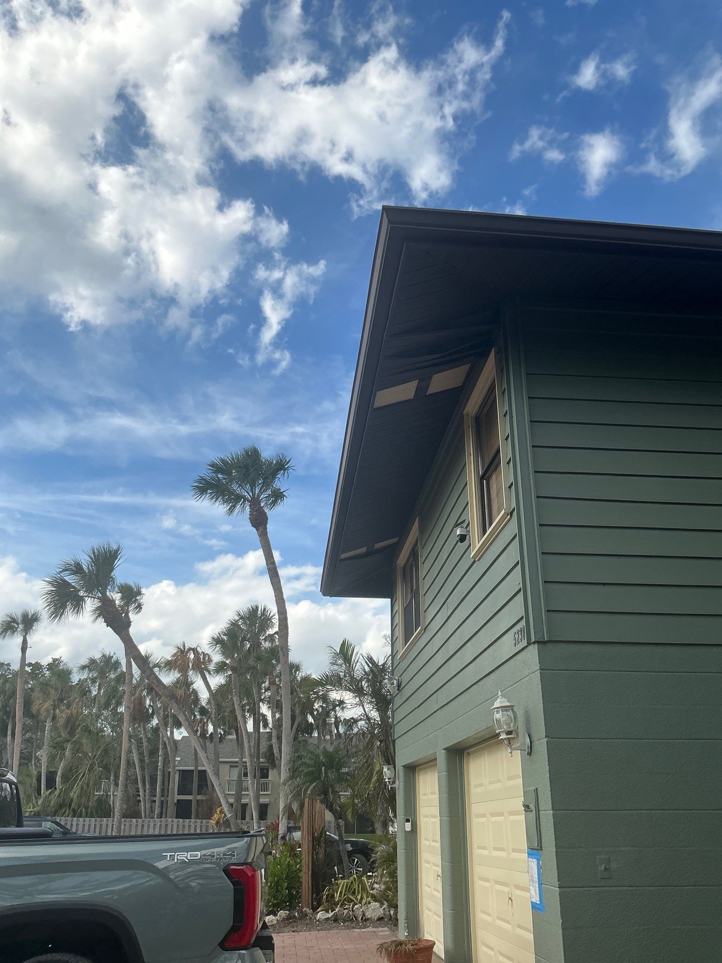 White Soffit and Fascia Installation in Longboat Key FL by Gutter Professors