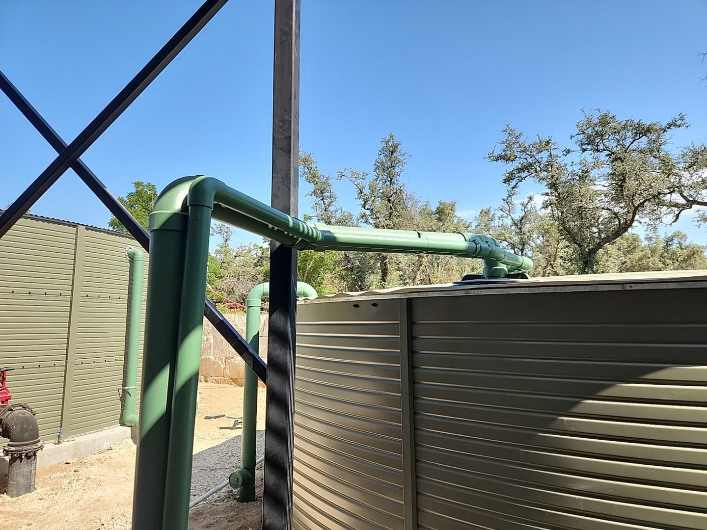 Commercial structure utilizing rainwater harvesting for all its water needs! by Hill Country Rain Water