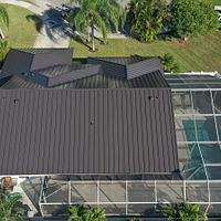 24ga 1.5" Mechanical Seam Dark Bronze by Total Roofing System The Metal Roof Experts
